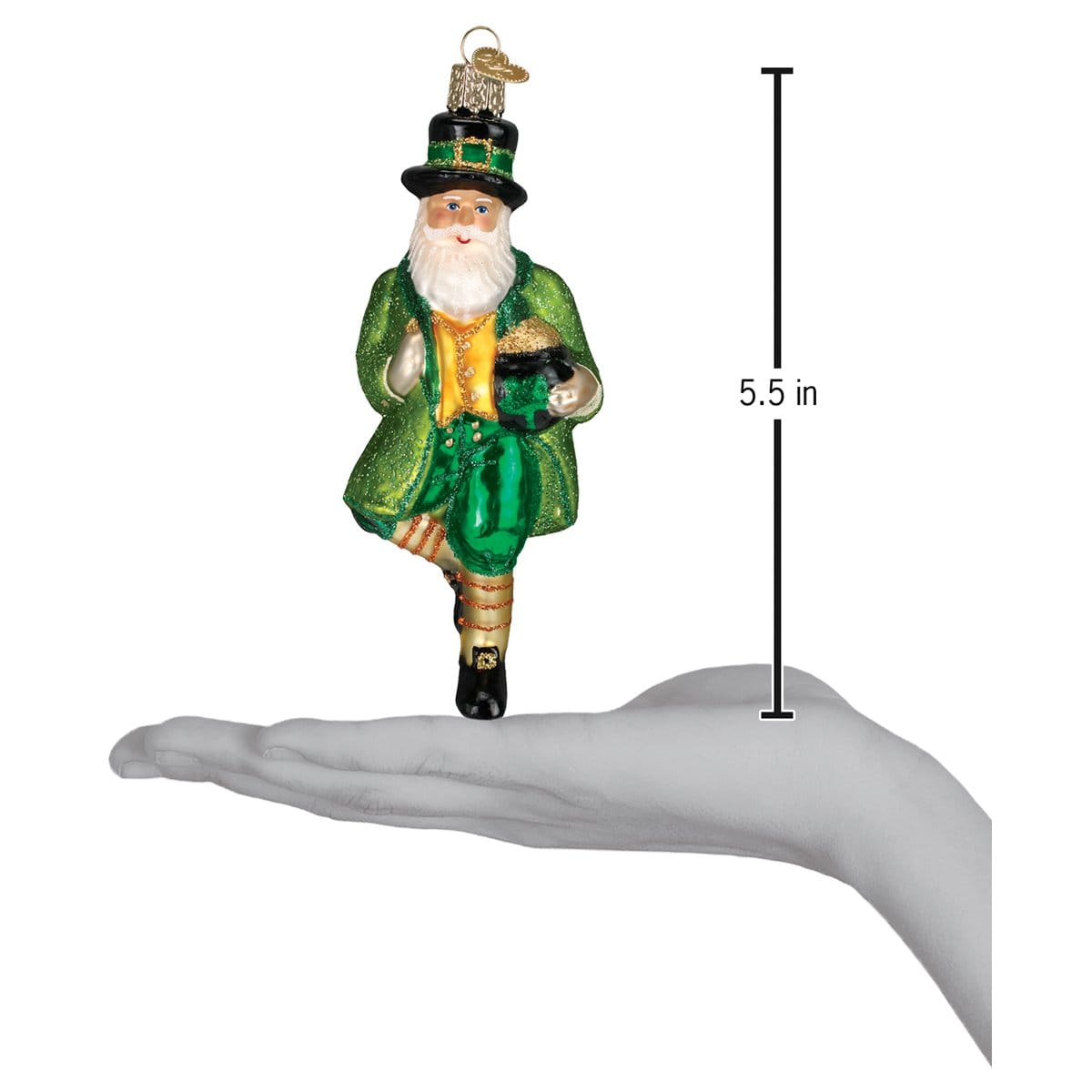 Old World Christmas 5.5 X 2.25 X 2.5 / 40201 Irish Santa Ornament