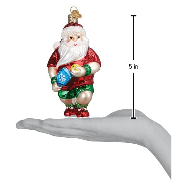 Old World Christmas 5 X 2.75 X 2.5 / 40339 Pickleball Santa Ornament