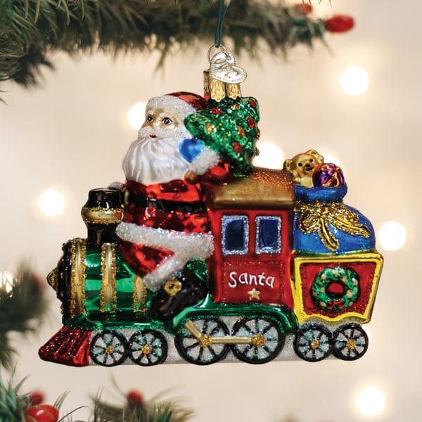 Old World Christmas 3.75 X 4.5 X 1.5 / 40341 Santa On Locomotive Ornament