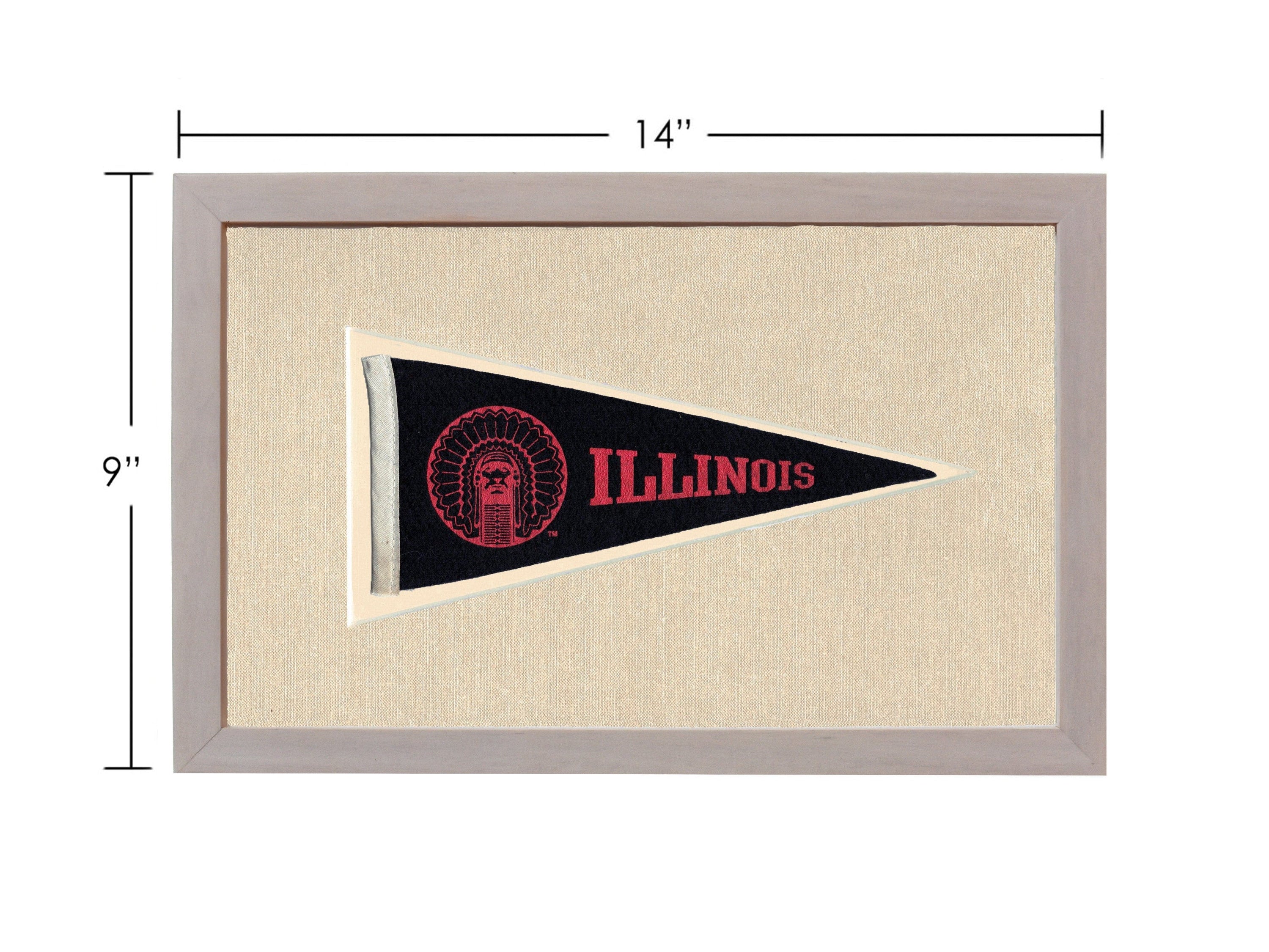 Americana Memories Vintage Pennants and Memorabilia Vintage Illinois Pennant