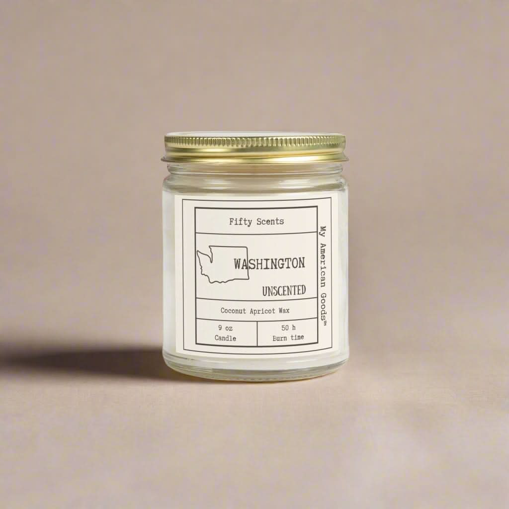 Washington unscented Candles - Coconut Apricot Wax - My American Goods