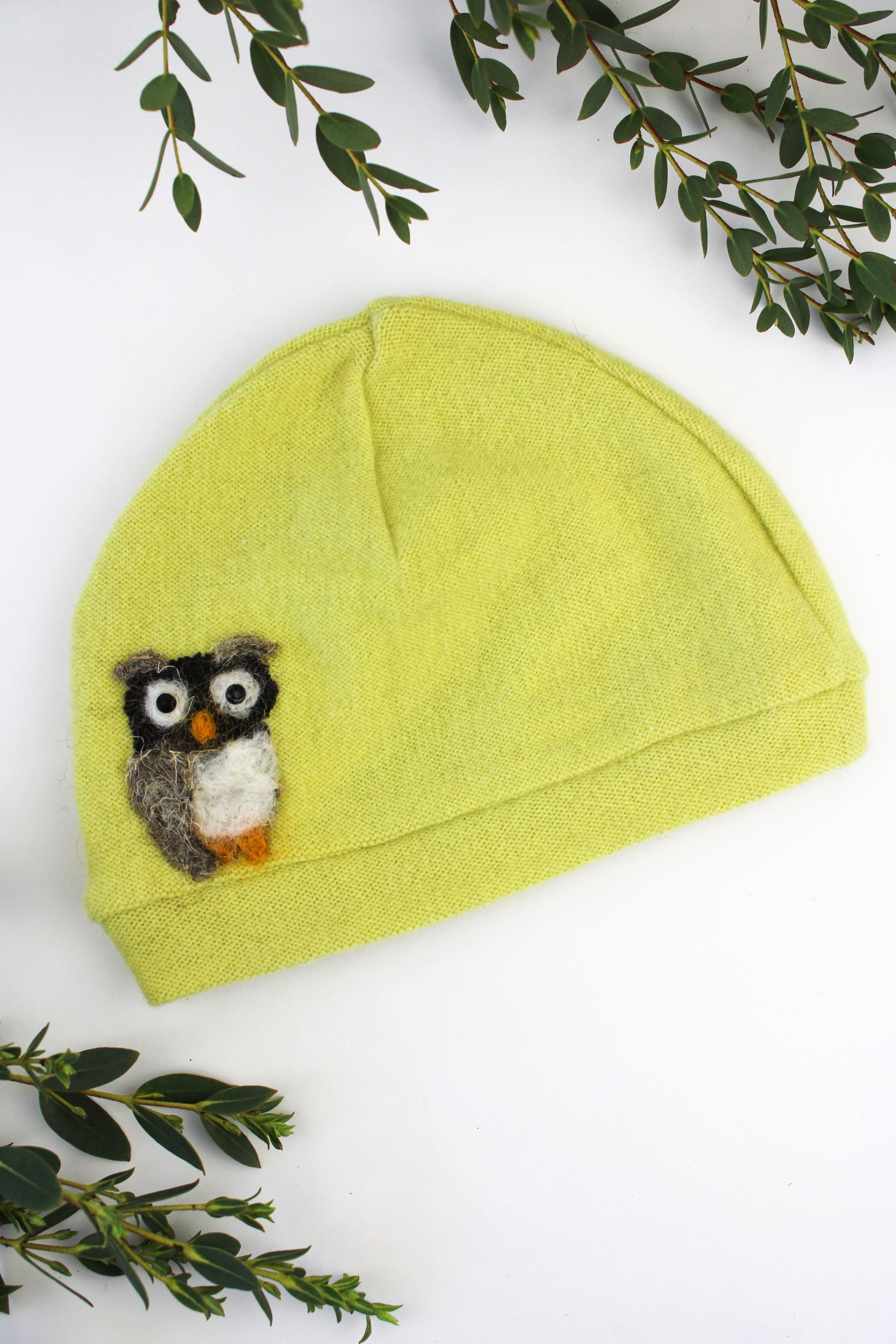 Ash & Rose hat Owl Cashmere Hat - Baby