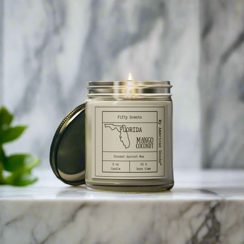 Florida Mango Coconut Scented Candle - Aromatic Home Decor - My American Goods