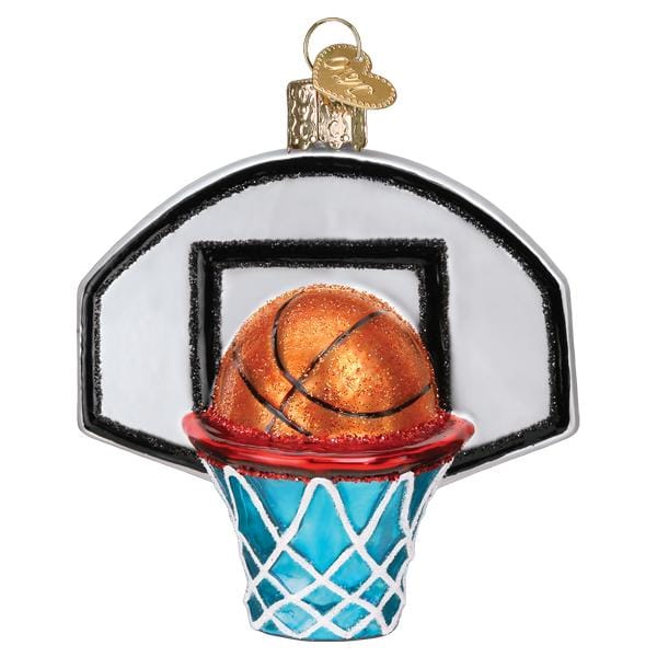 Old World Christmas 3.5 X 1.75 X 3.5 / 44164 Basketball Hoop Ornament
