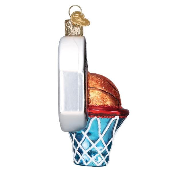 Old World Christmas 3.5 X 1.75 X 3.5 / 44164 Basketball Hoop Ornament