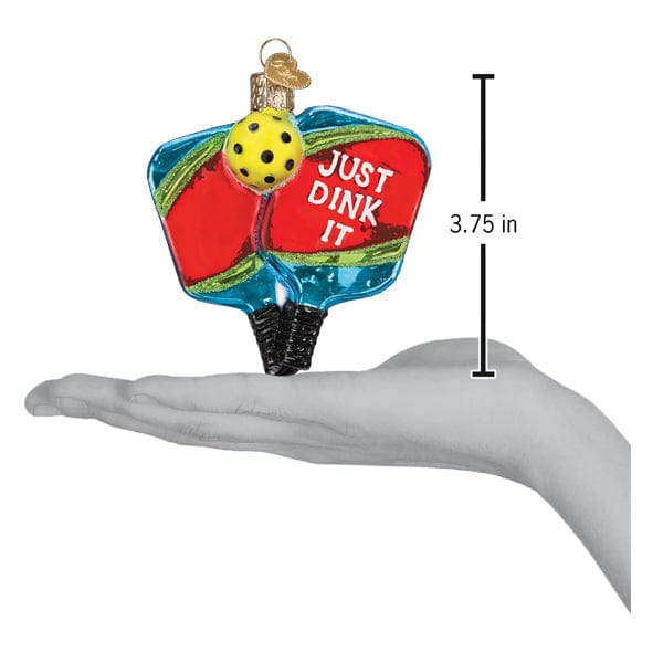 Old World Christmas 3.75 X 3.5 X 1.5 / 44235 Pickleball Paddles Ornament