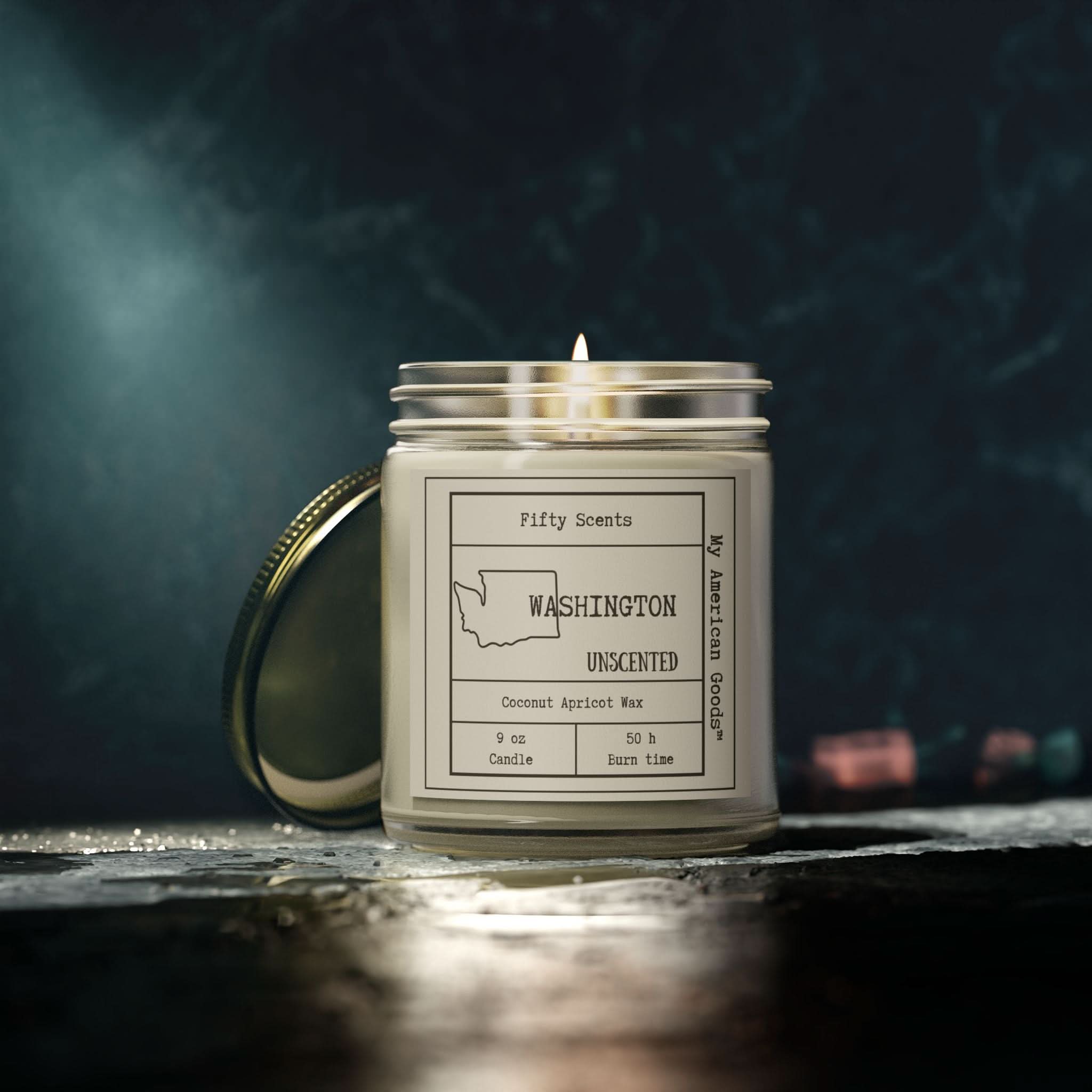 Washington unscented Candles - Coconut Apricot Wax - My American Goods