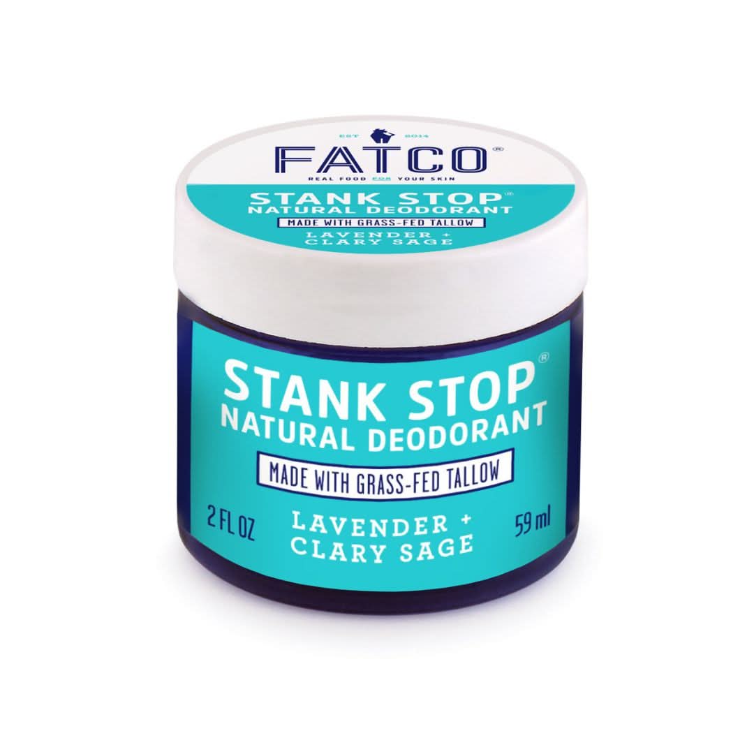 FATCO Skincare Products Stank Stop Cream Deodorant, Lavender+Sage, 2 Oz