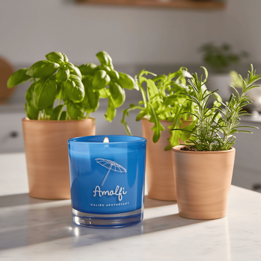 Malibu Apothecary Candle AMALFI • basil & arugula