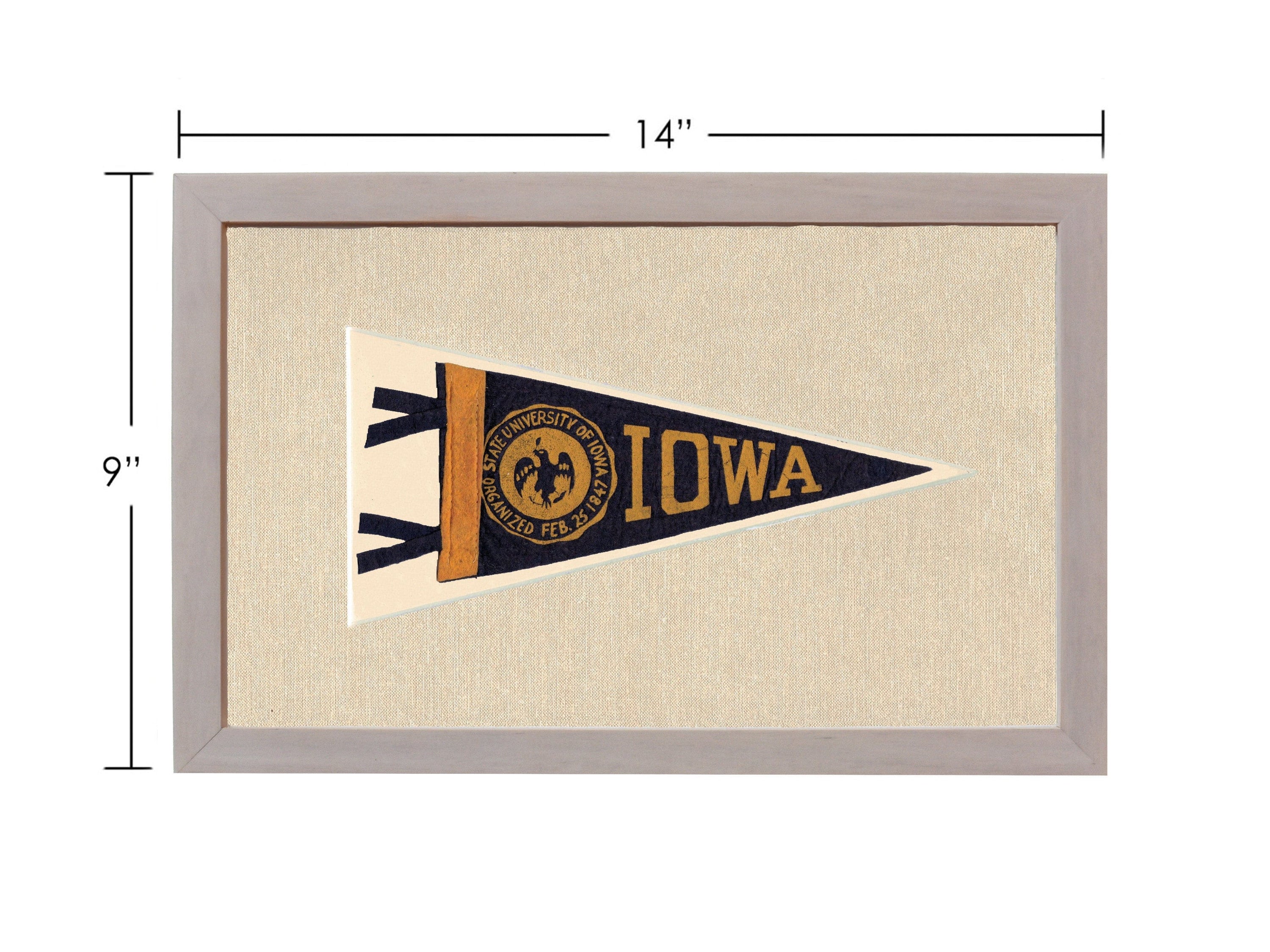 Americana Memories Vintage Pennants and Memorabilia Vintage University of Iowa Pennant