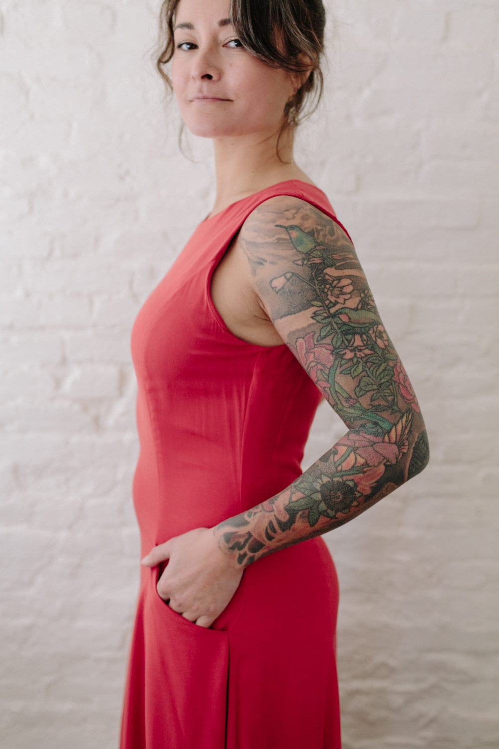 Field Day Dress Lori Dress in Coral Challis