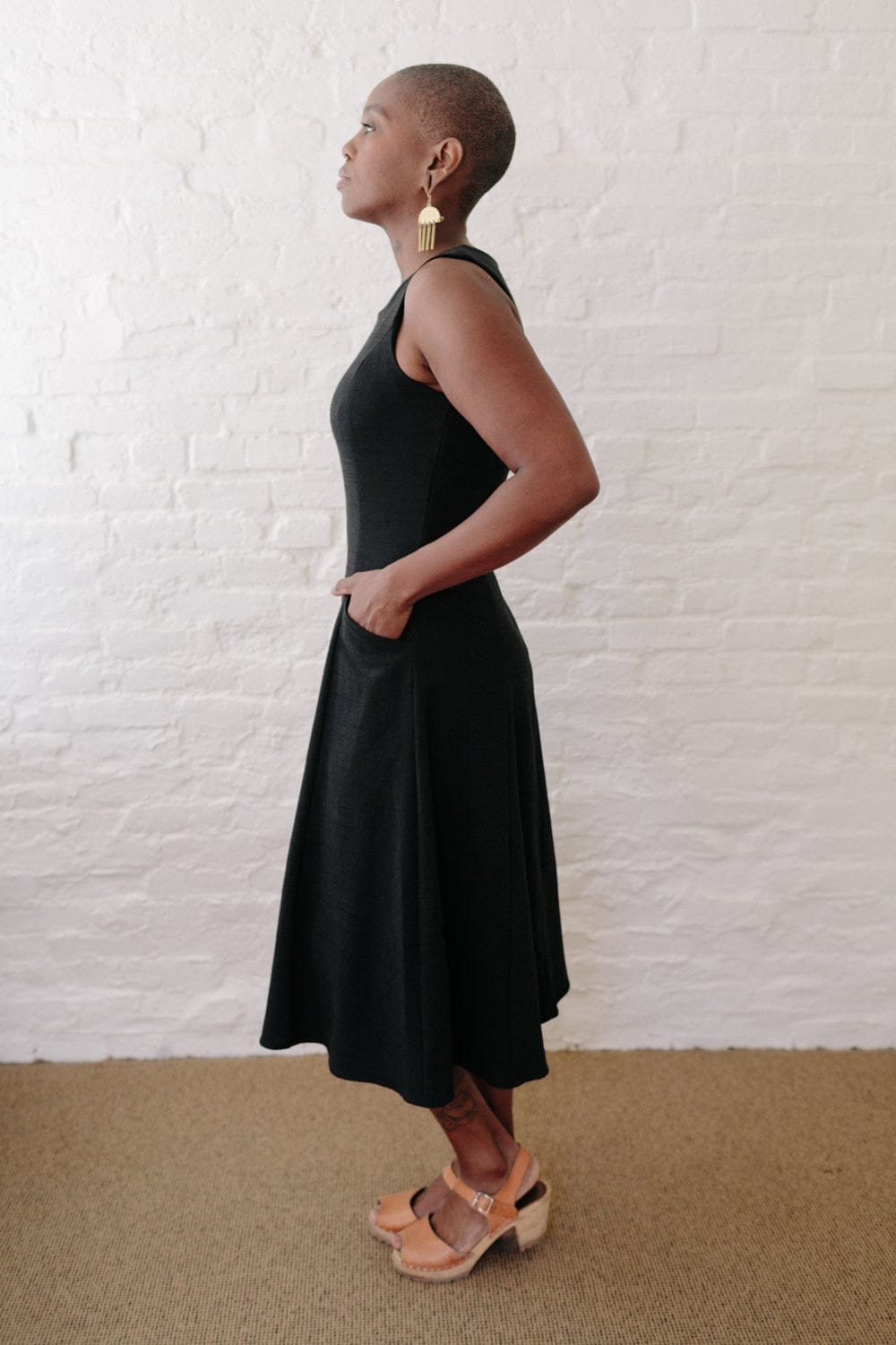 Field Day Dress Lori Dress in Black Linen
