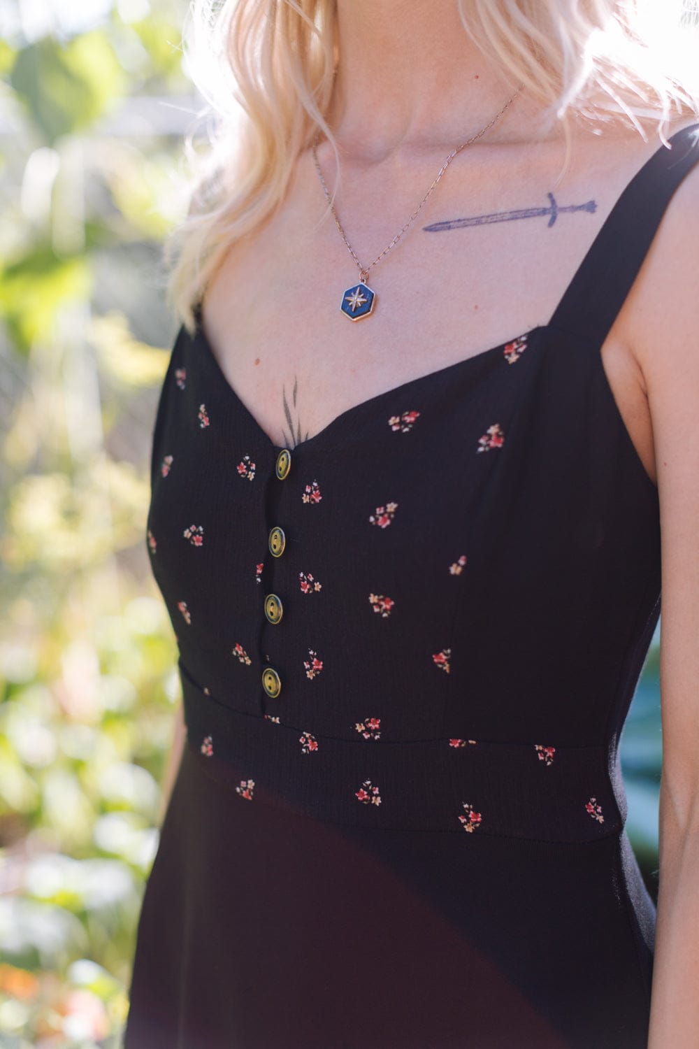 Field Day Dress Gemma Dress in Black and Floral