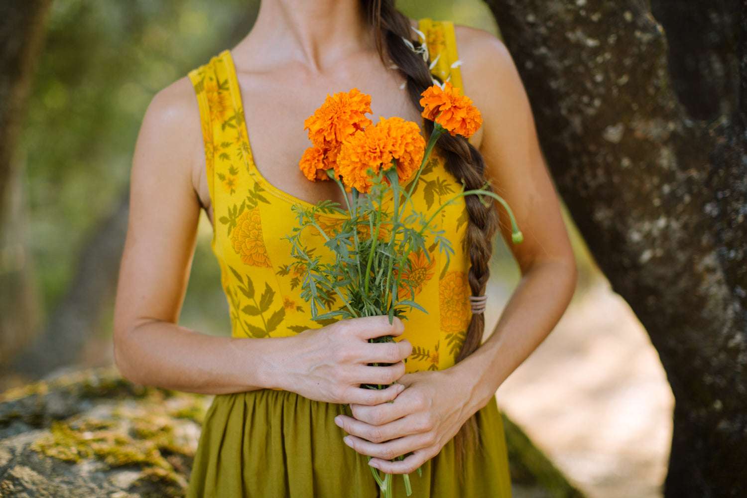 Field Day Dress Josephine Dress in Pea Soup Marigold
