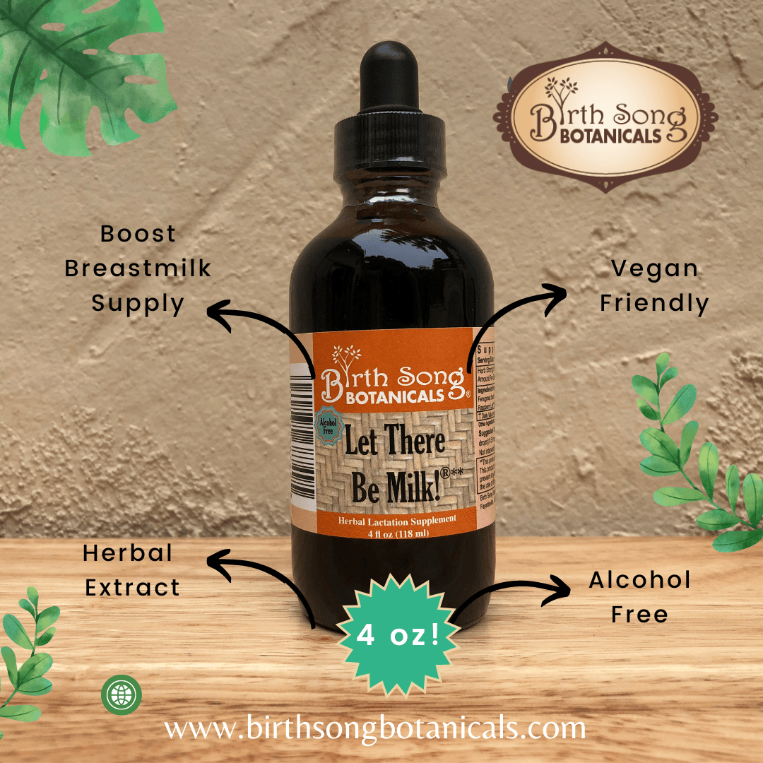 Birth Song Botanicals Co. Tinctures Default Let There Be Milk! Herbal Tincture – Alcohol-Free Botanical Blend (4 oz)