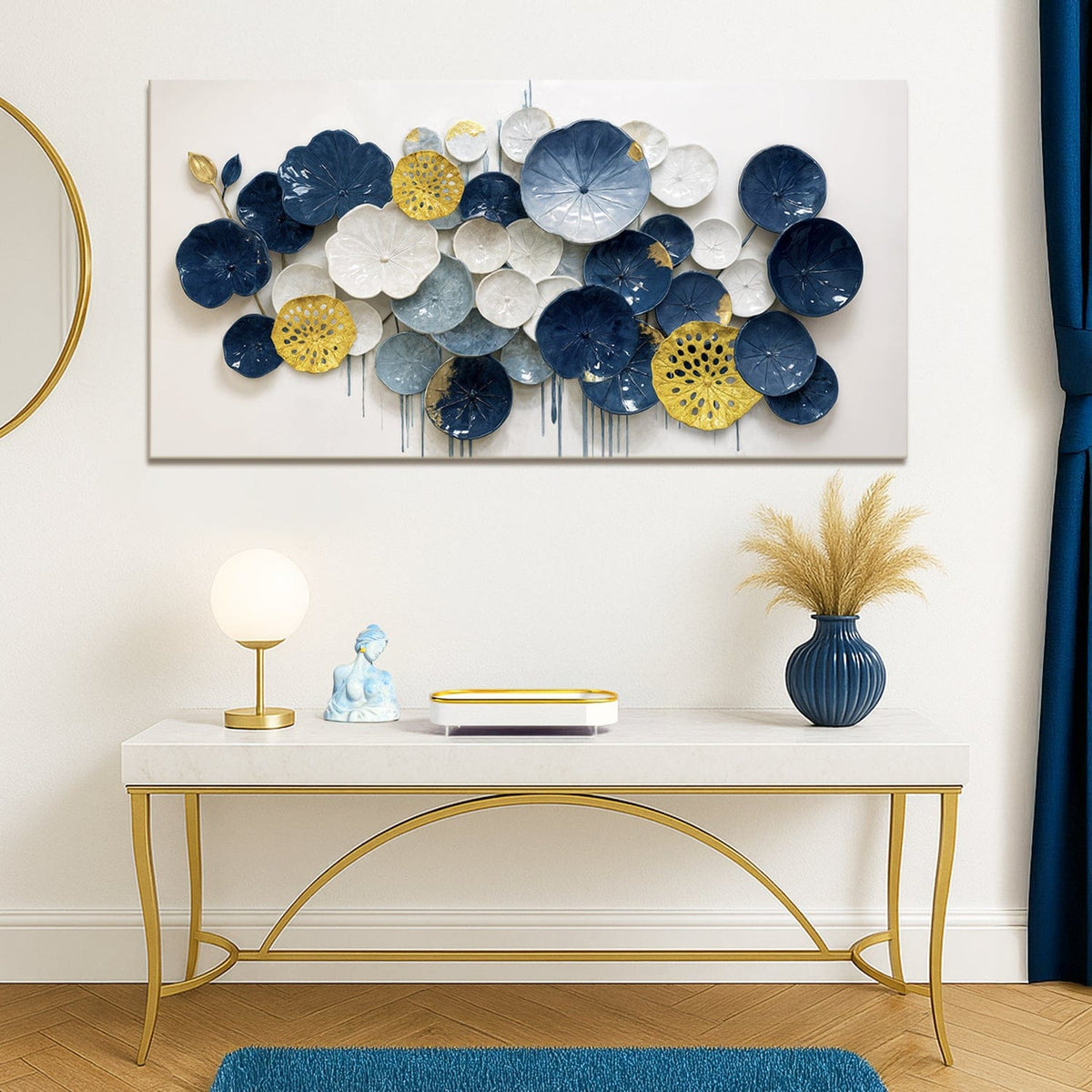 Tailored Canvases Canvas Lotus Leaf Abstract Wall Art VII