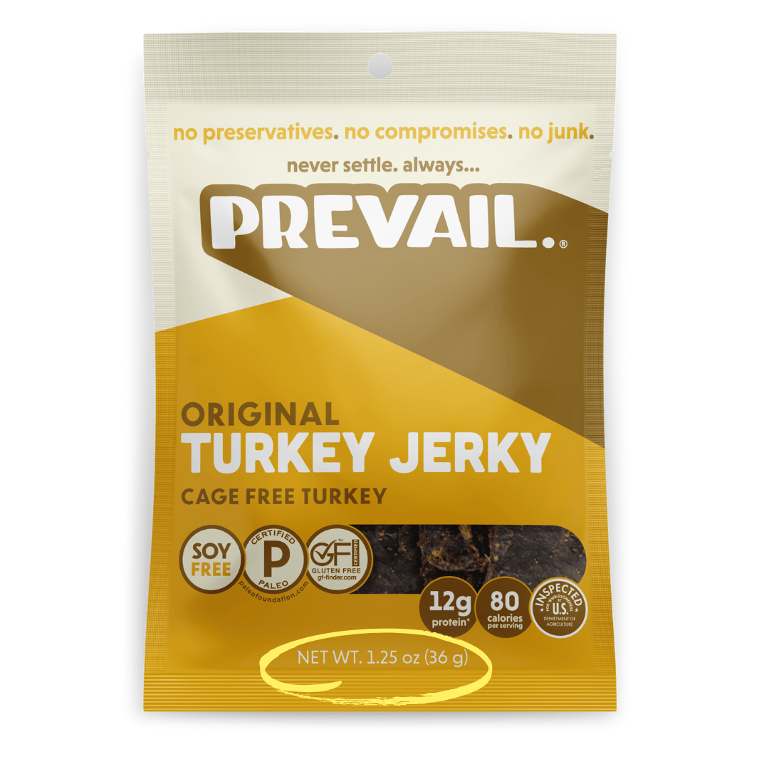 PREVAIL Jerky Original Turkey Jerky Single Serve 8 pack