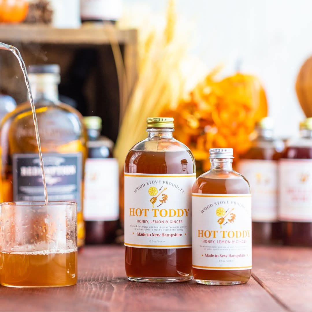 Wood Stove Kitchen Cocktail and Drink Mixers Honey, Lemon & Ginger Syrup, 16oz