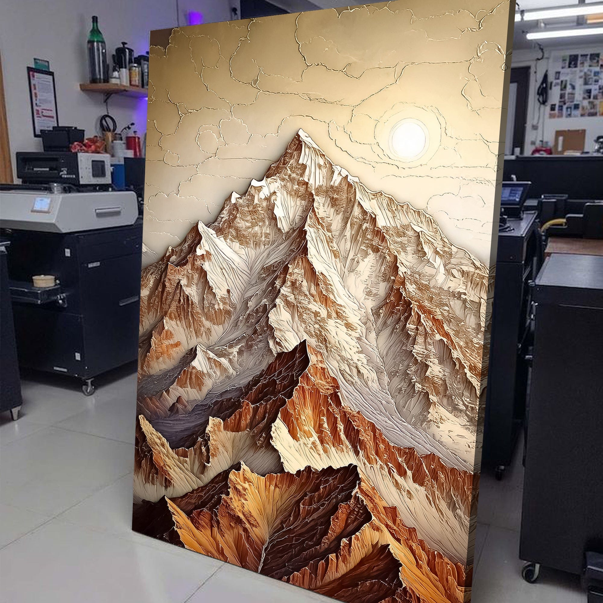 Tailored Canvases Canvas 3D Minimalist Mountain Wall Art