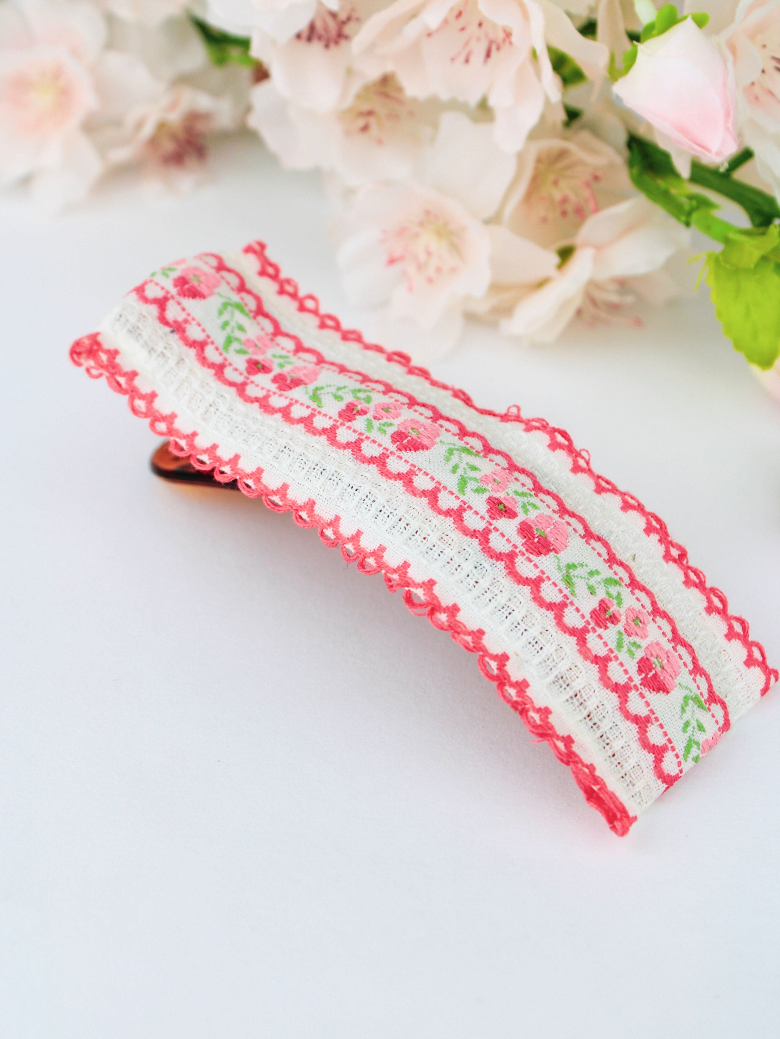 Ash & Rose Hair Clip Spring in Sweden Vintage Ribbon Hair Clip