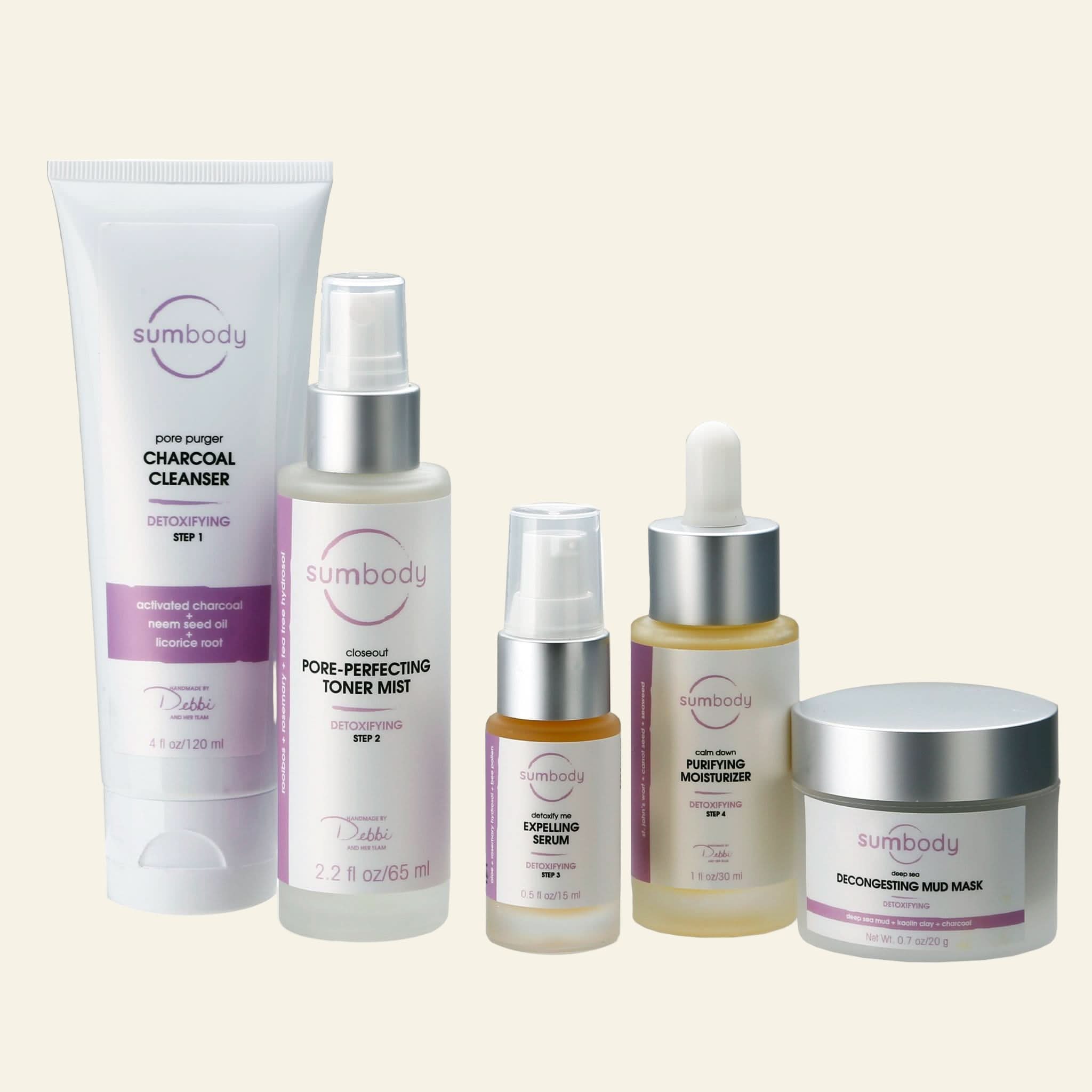 Sumbody Skincare 5 Steps to Perfect Skin Detoxifying Bundle