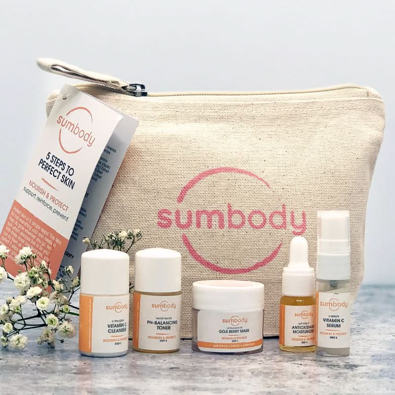 Sumbody Skincare 5 Steps to Perfect Skin Nourish & Protect Mini Kit