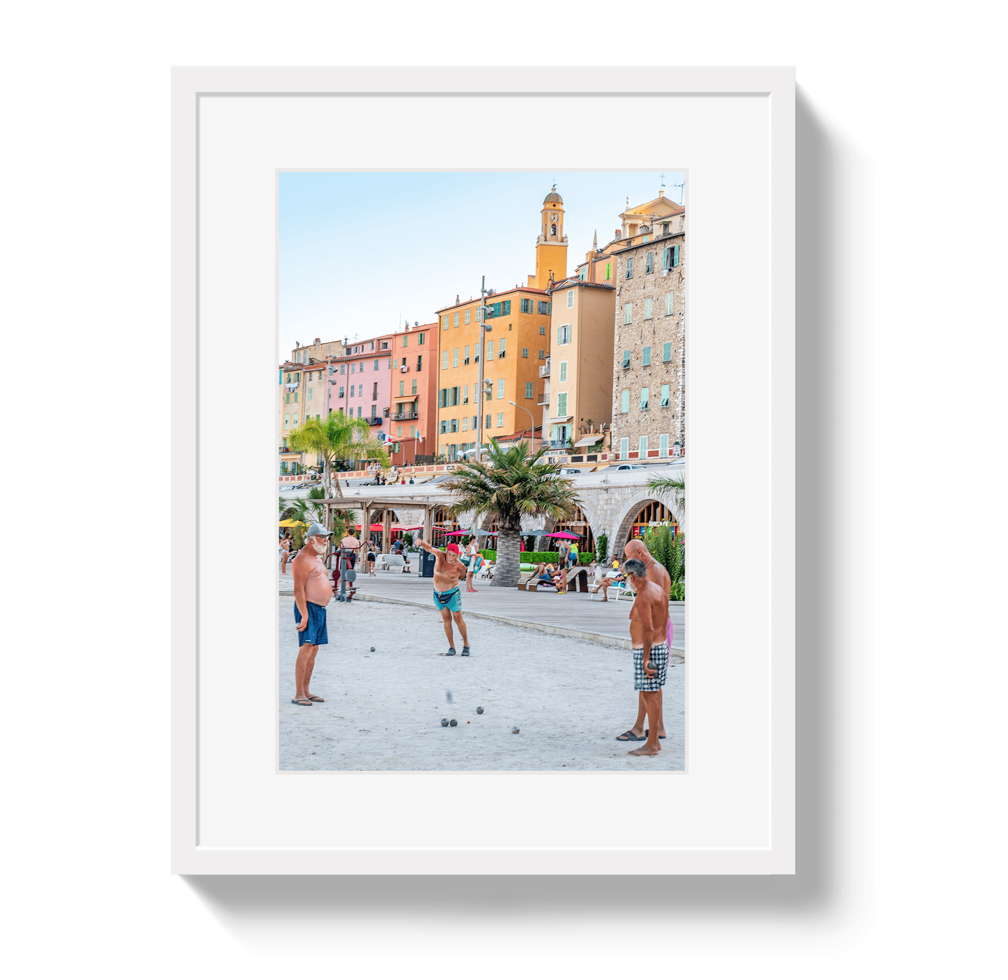 Johnny Vacay White / 11x14 / Matte Boules Bros