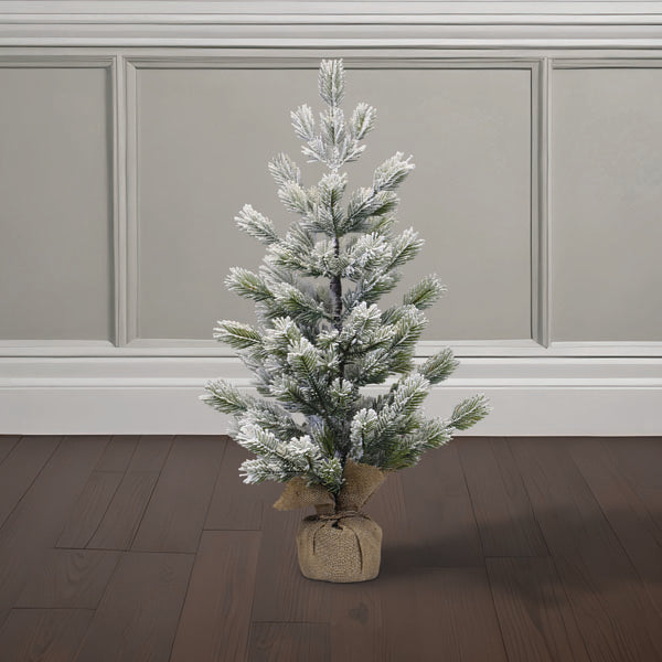 23" Frosted Balsam Tree with Burlap Base - My American Goods