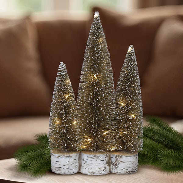 Old World Christmas 14.5 X 8.5 / 50600 Lit Gold Tree Trio