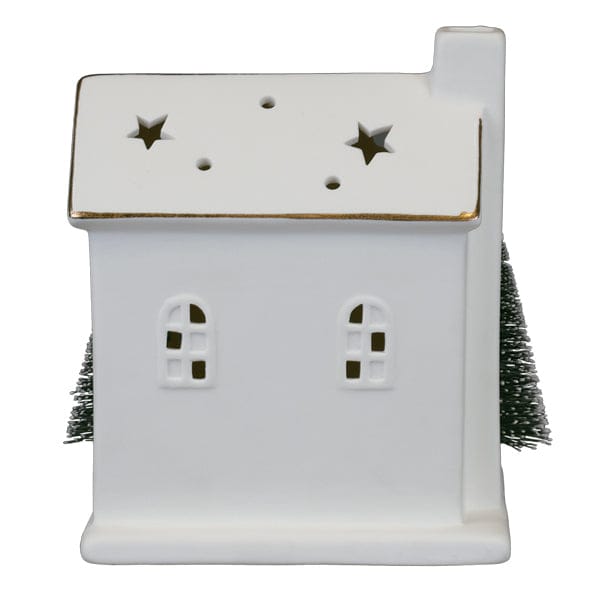 Lit Ceramic House With Trees - My American Goods