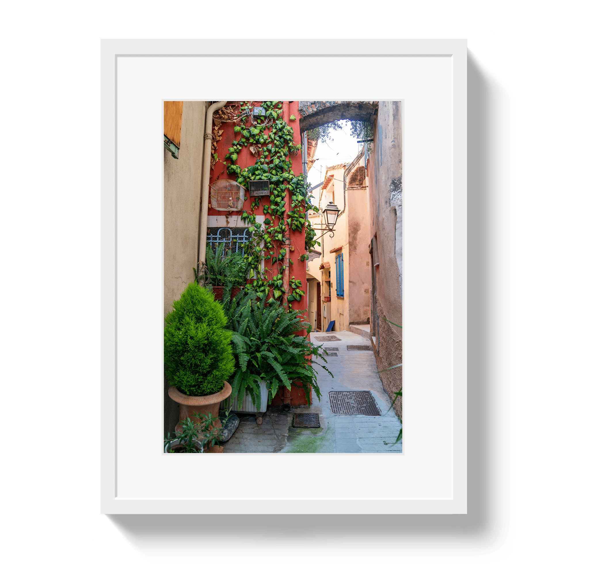 Johnny Vacay White / 11x14 / Matte Old World Walk