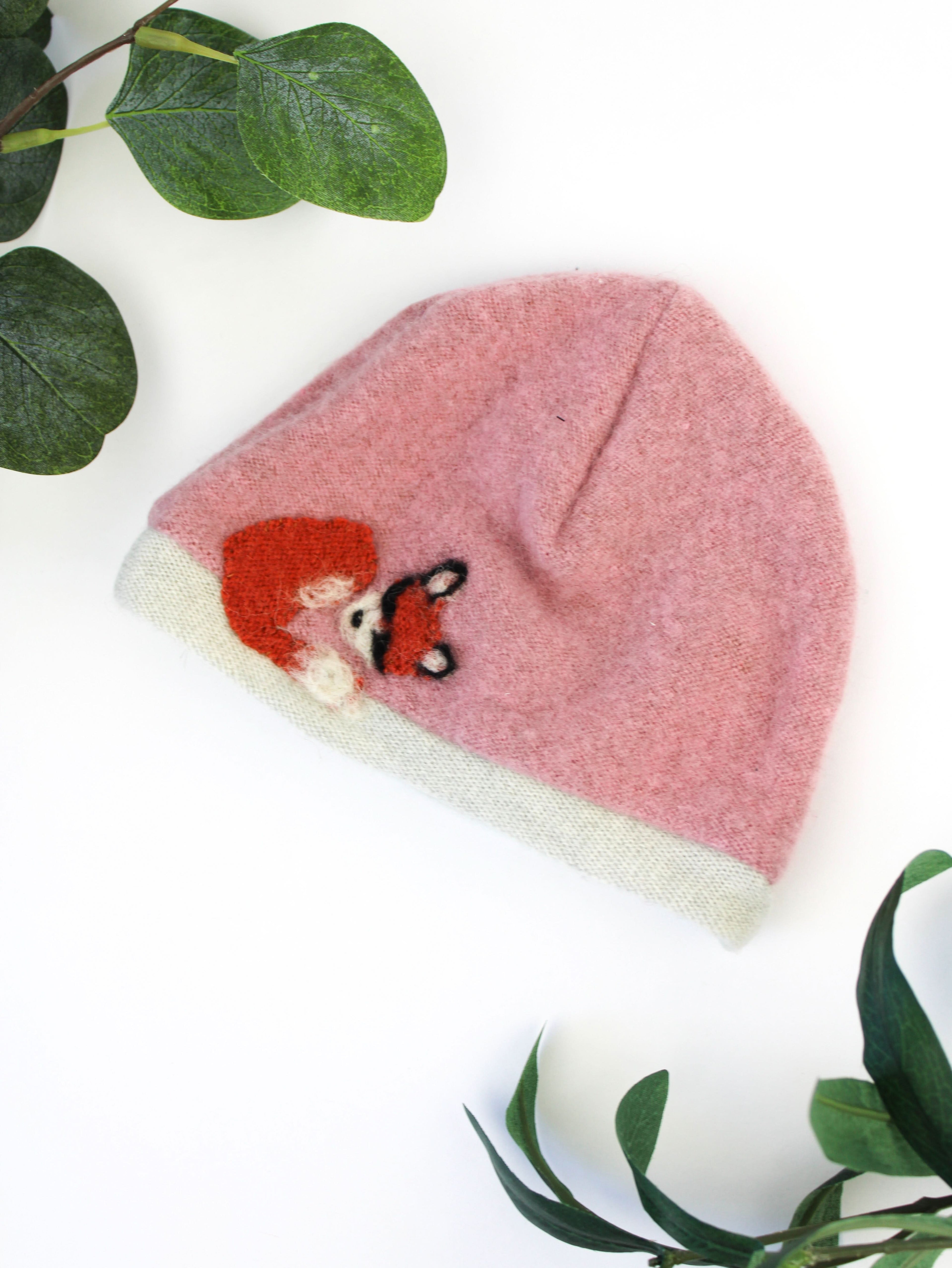 Sleeping Fox Cashmere Hat - Newborn - My American Goods