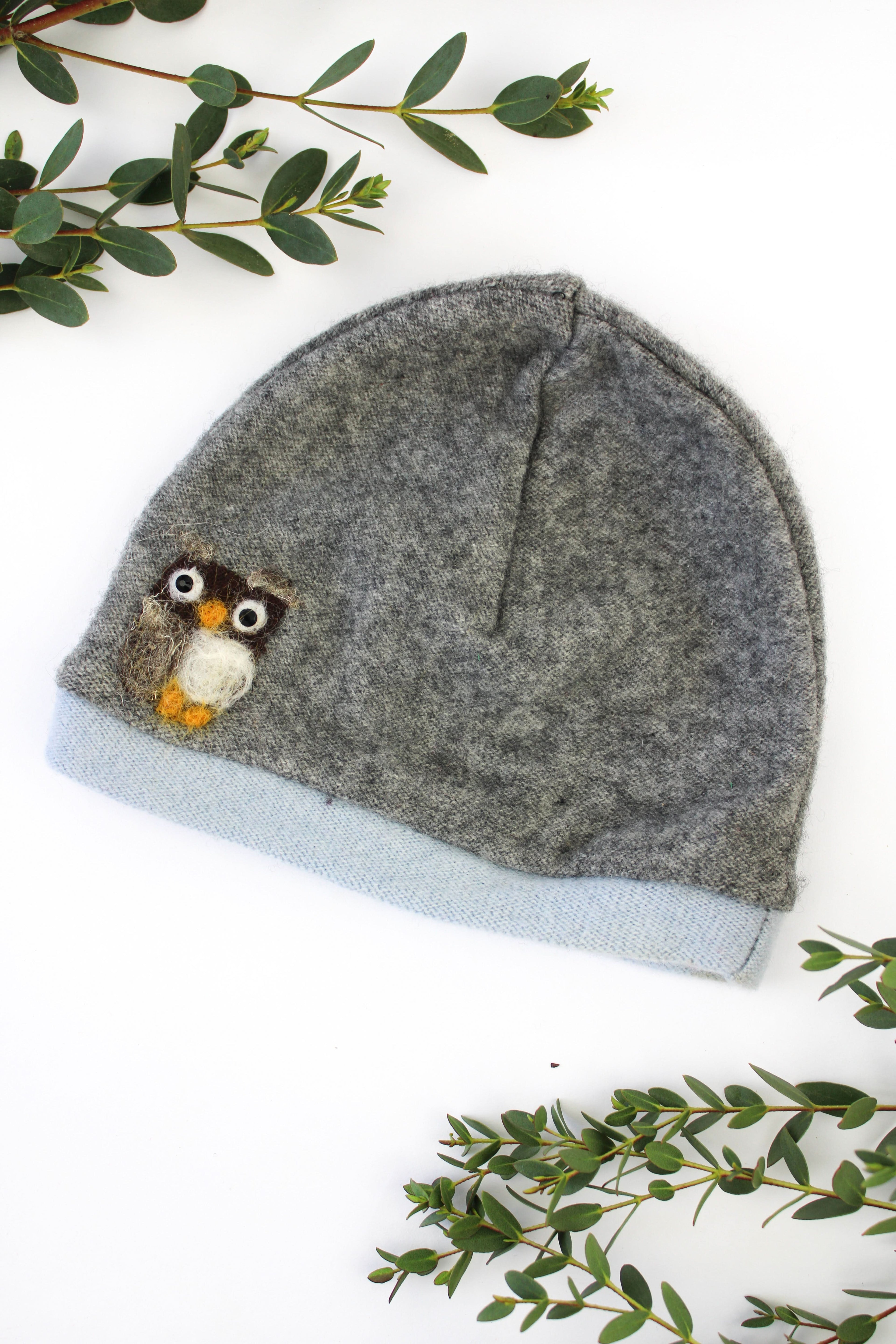 Ash & Rose hat Blue Owl Cashmere Hat - Baby