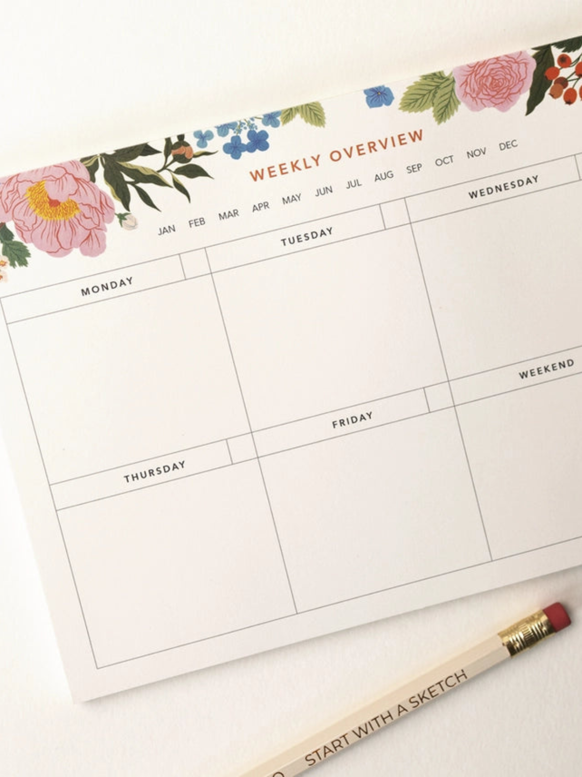 Botanical Weekly Overview Notepad - My American Goods