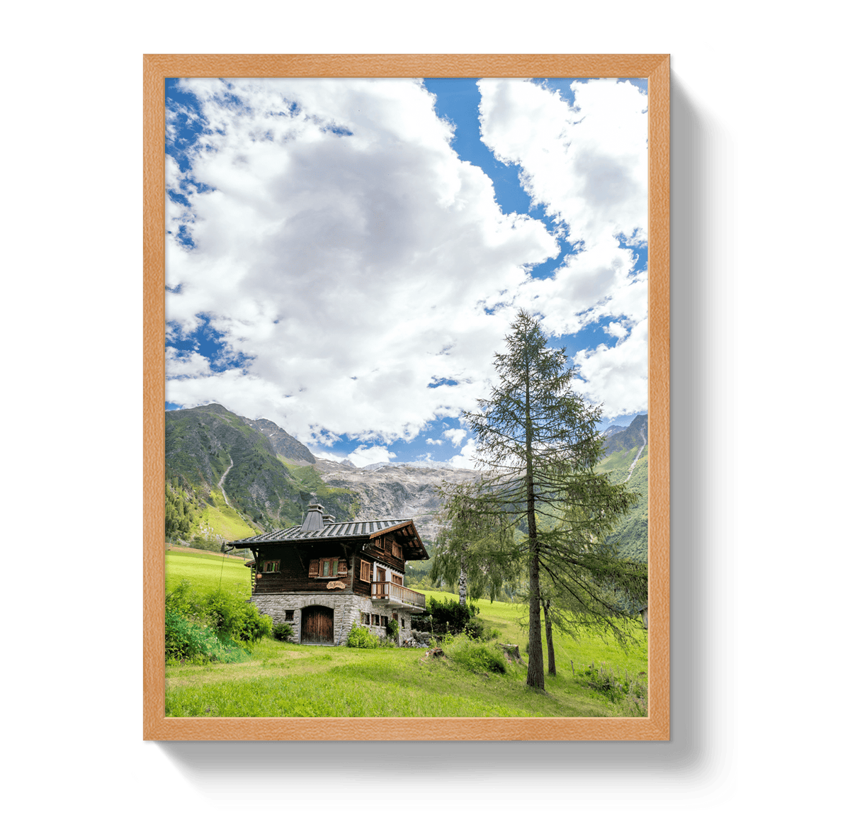 Johnny Vacay Oak / 11x14 / Full Bleed Chalet Chamonix