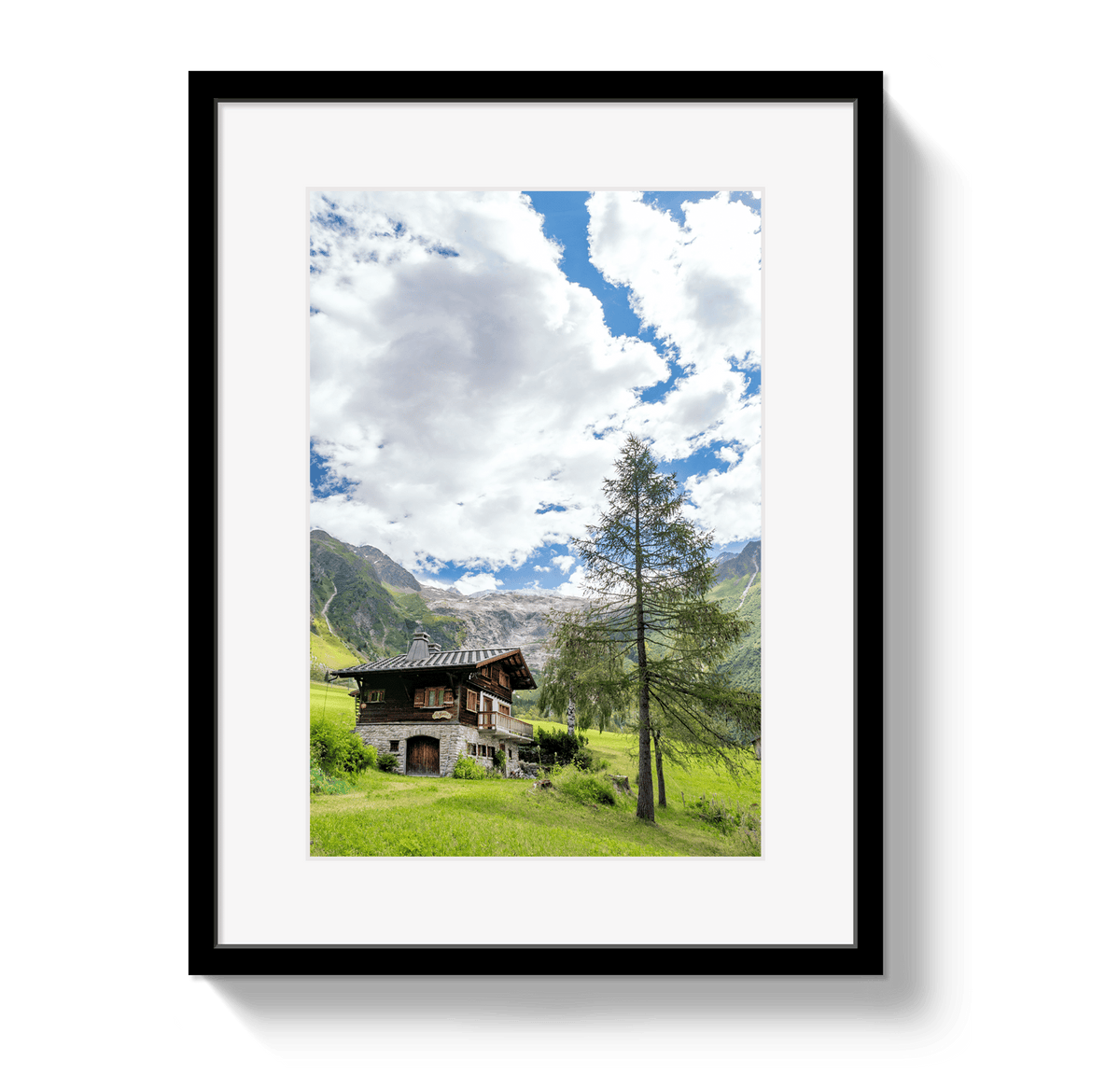 Johnny Vacay Black / 11x14 / Border Chalet Chamonix