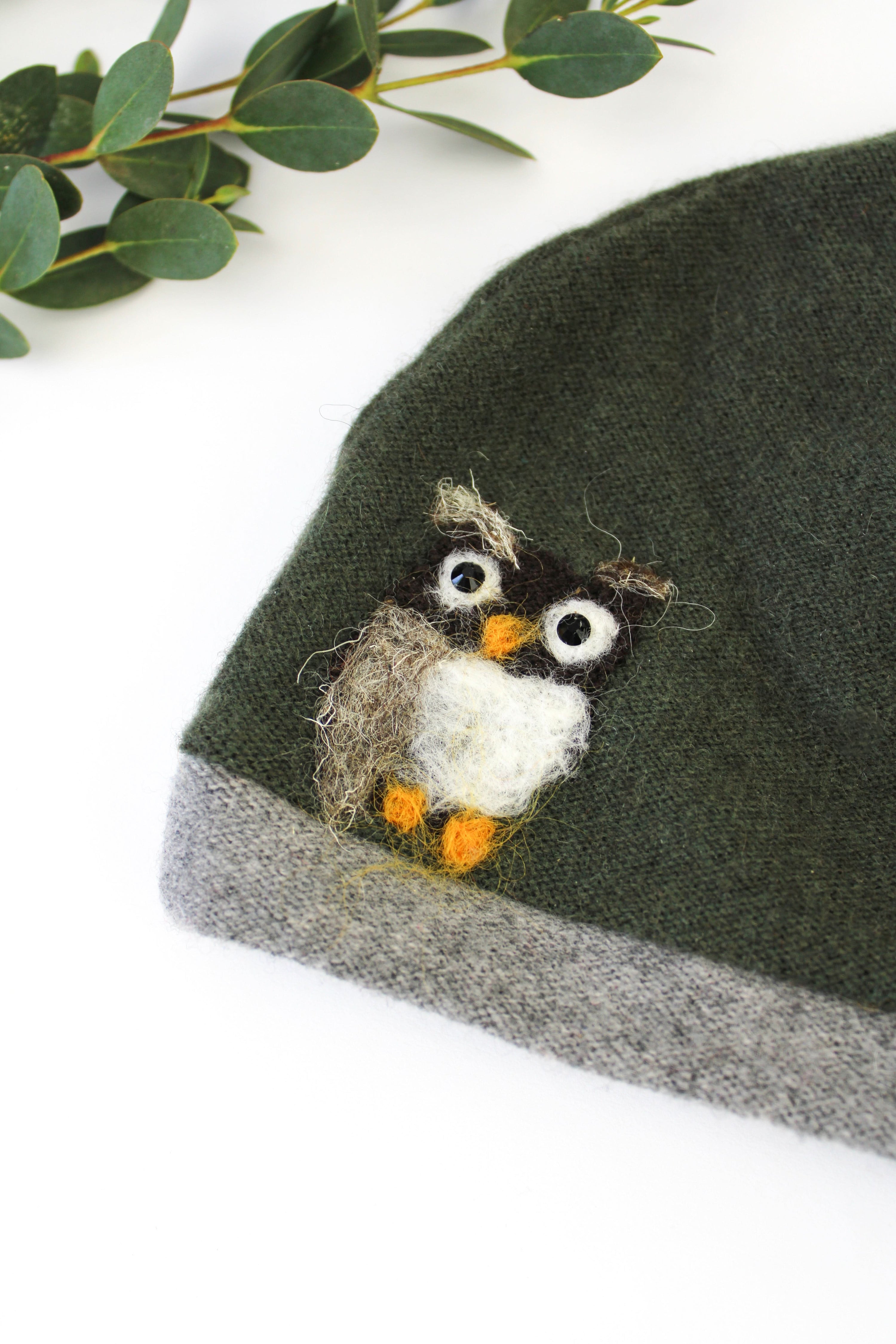 Ash & Rose hat Owl Cashmere Hat - Baby
