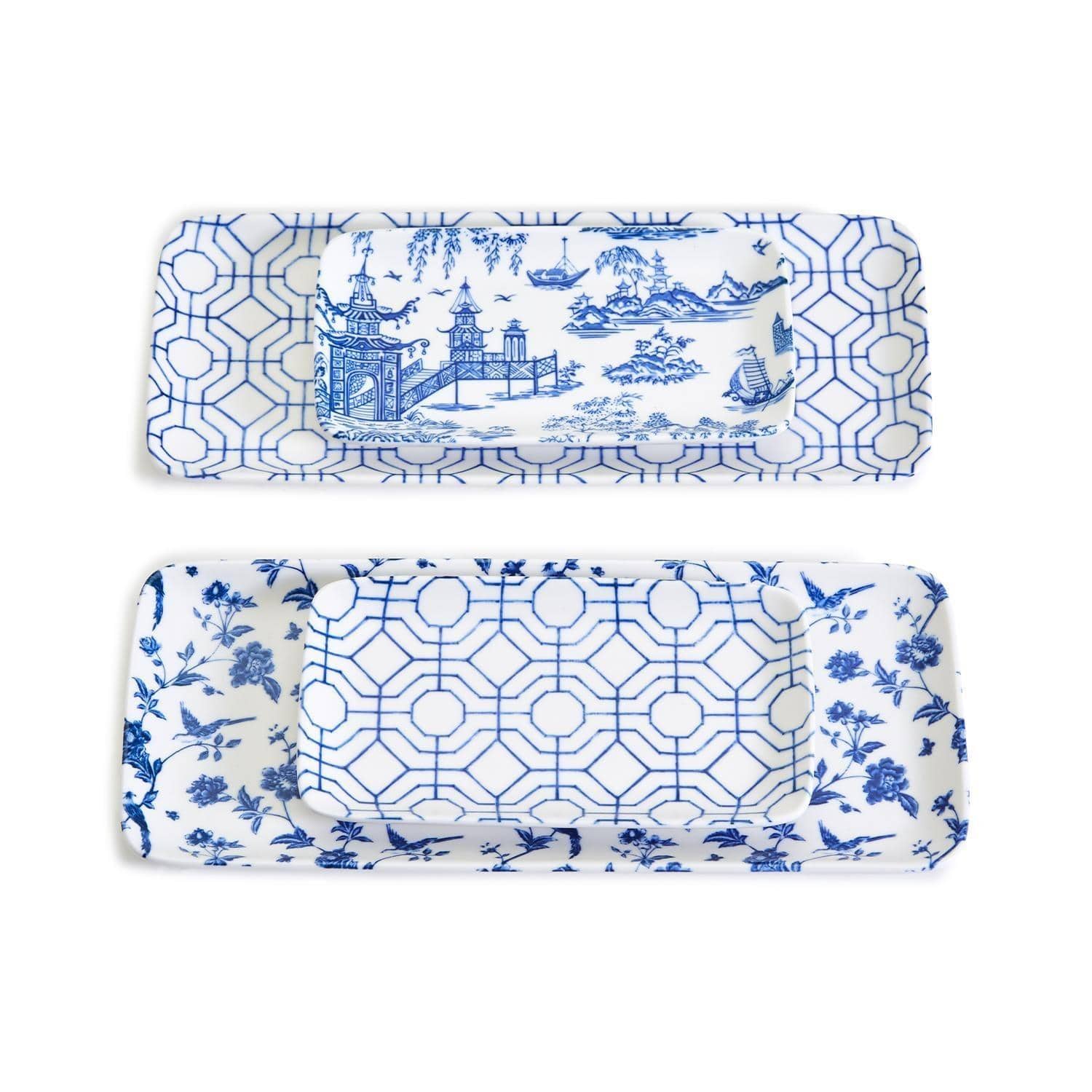 Gia Roma chinoiserie Chinoiserie Serving Set 4pc