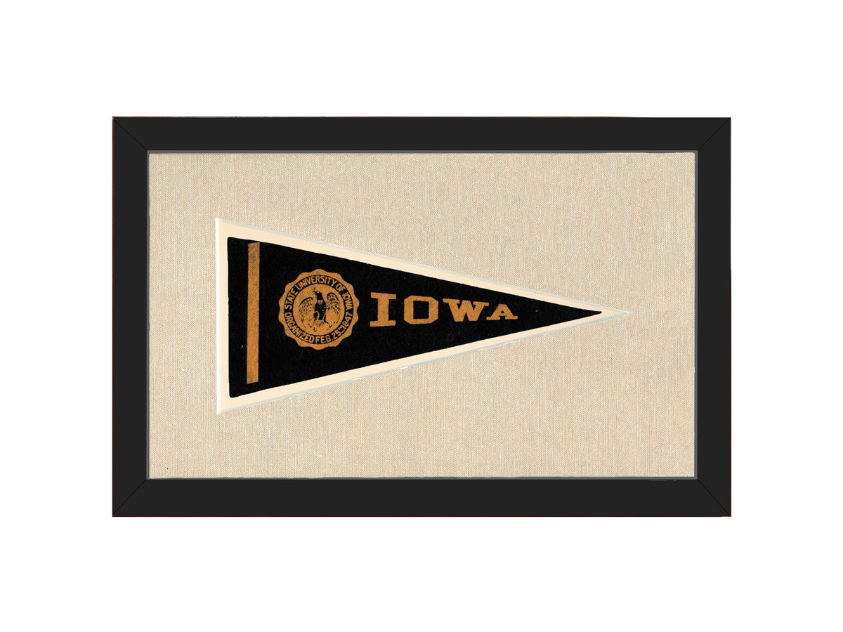 Vintage University of Iowa Pennant