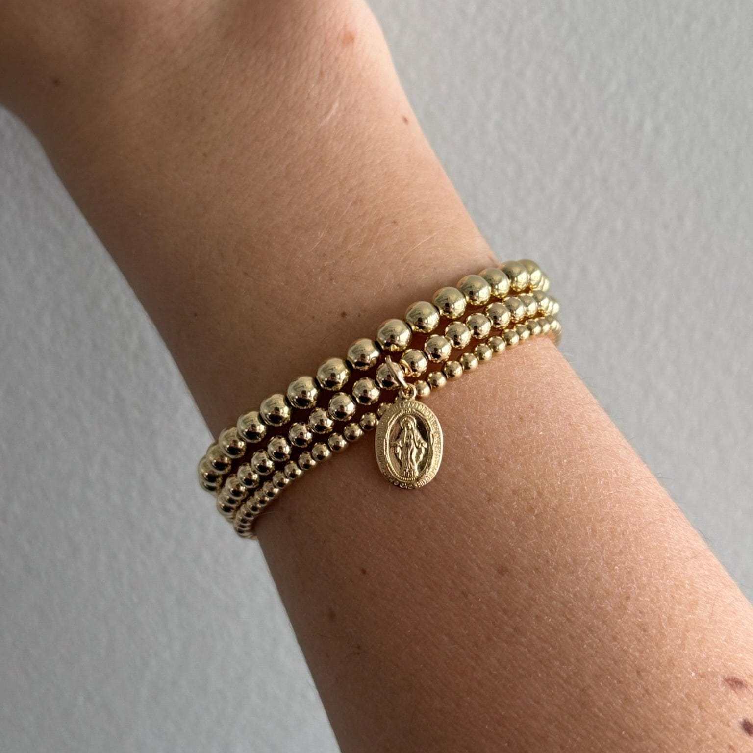 Blessed Mary Juno Bracelet Triple Stack