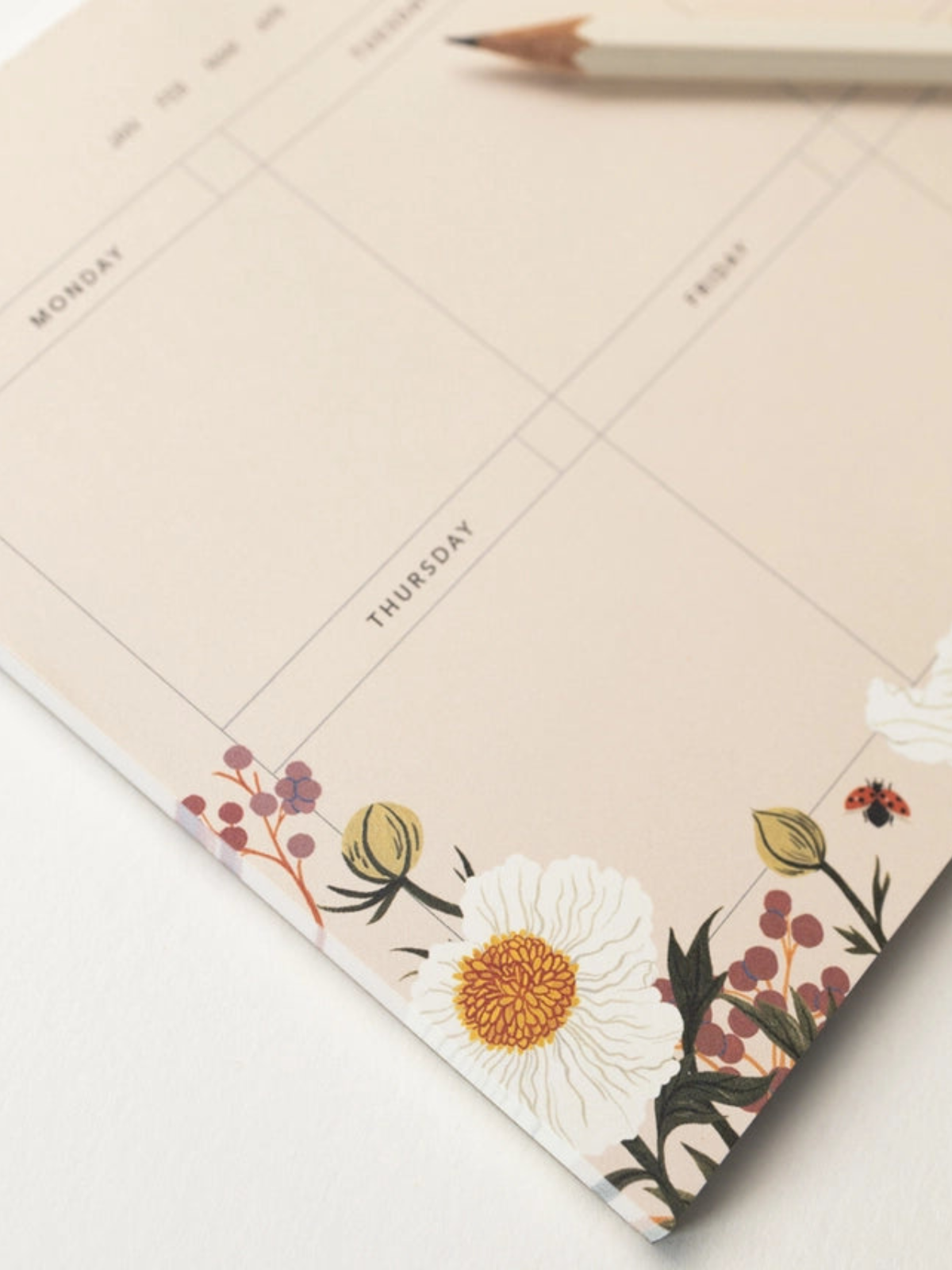 Botanical Weekly Overview Notepad - My American Goods