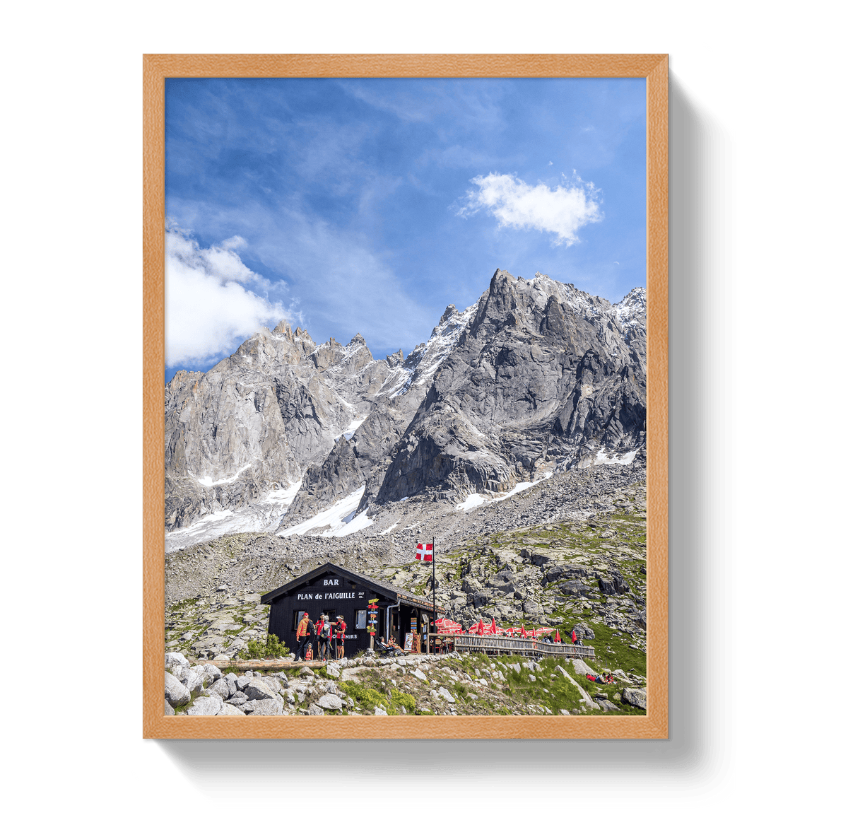 Johnny Vacay Oak / 11x14 / Full Bleed Chamonix Mountain Bar
