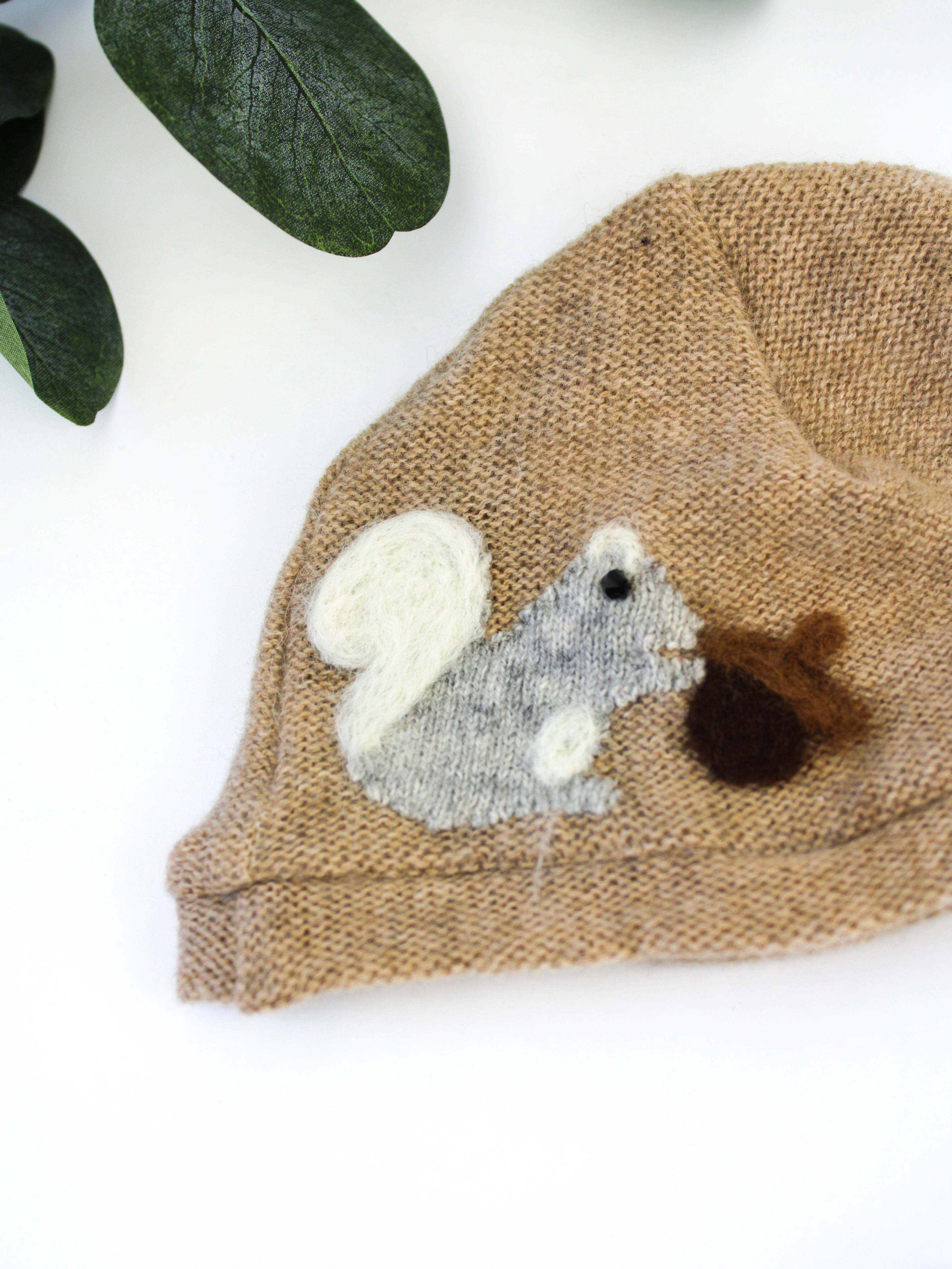 Squirrel Cashmere Hat - Newborn - My American Goods