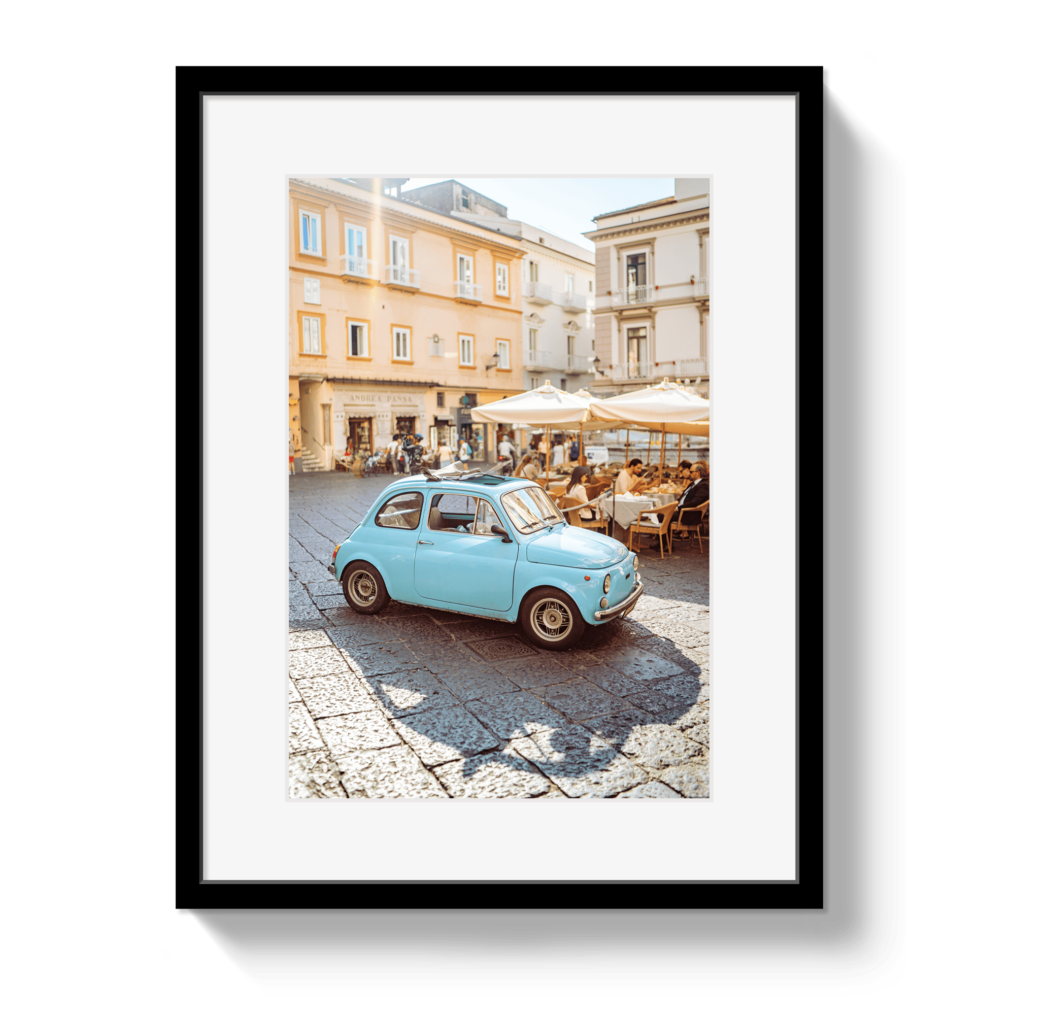 Johnny Vacay Black / 11x14 / Matte Piazza Parking