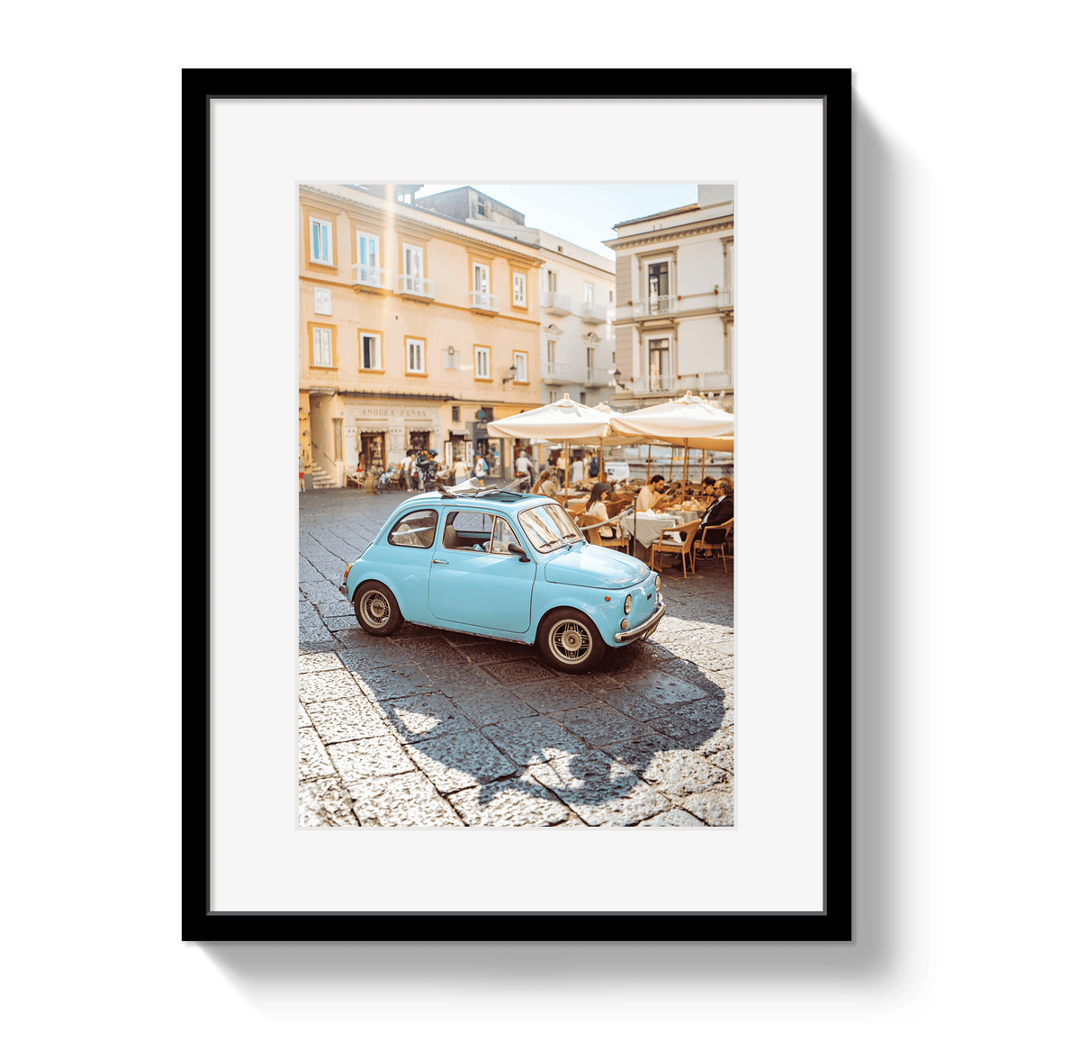 Johnny Vacay Black / 11x14 / Border Piazza Parking