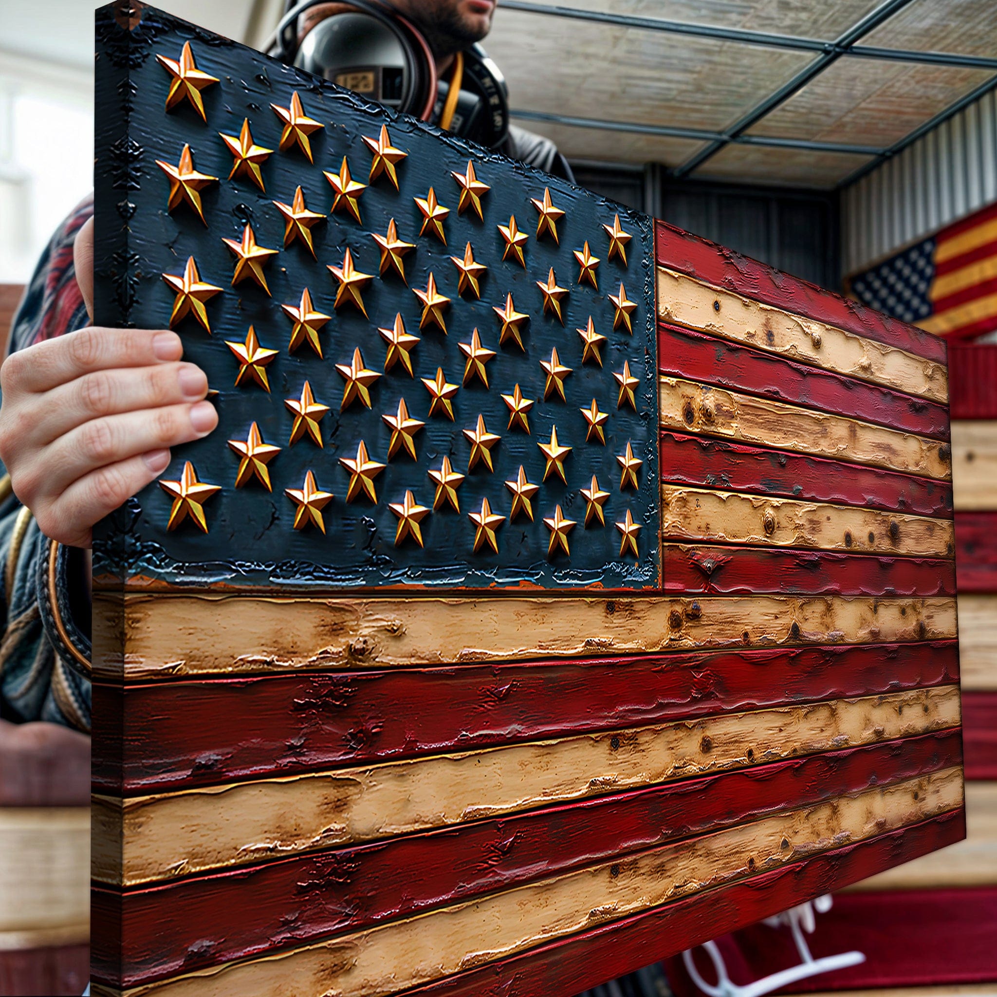 Tailored Canvases Canvas Old Glory American Flag Wall Art