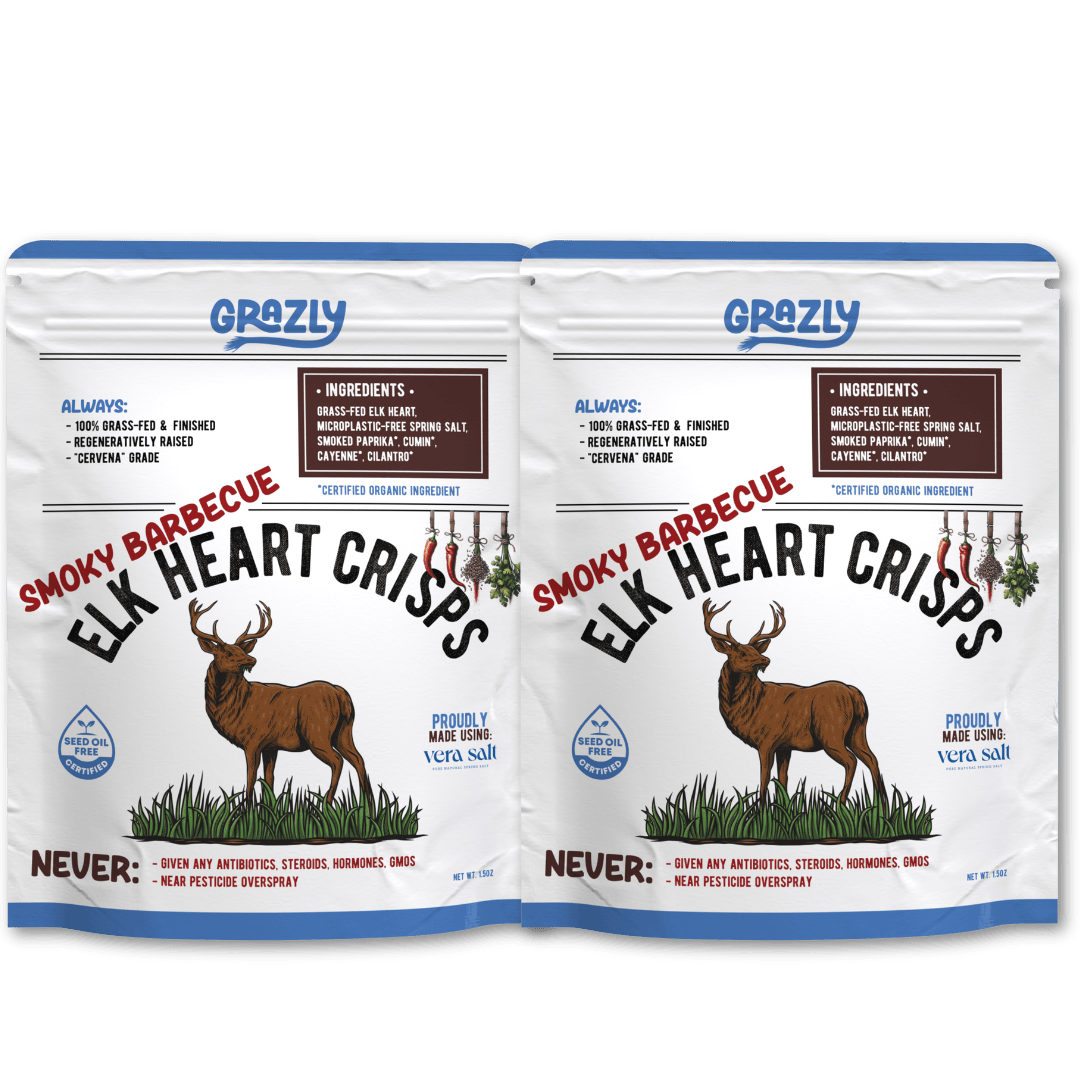 Elk Heart Crisps - 100% Grass-Fed/Finished - My American Goods