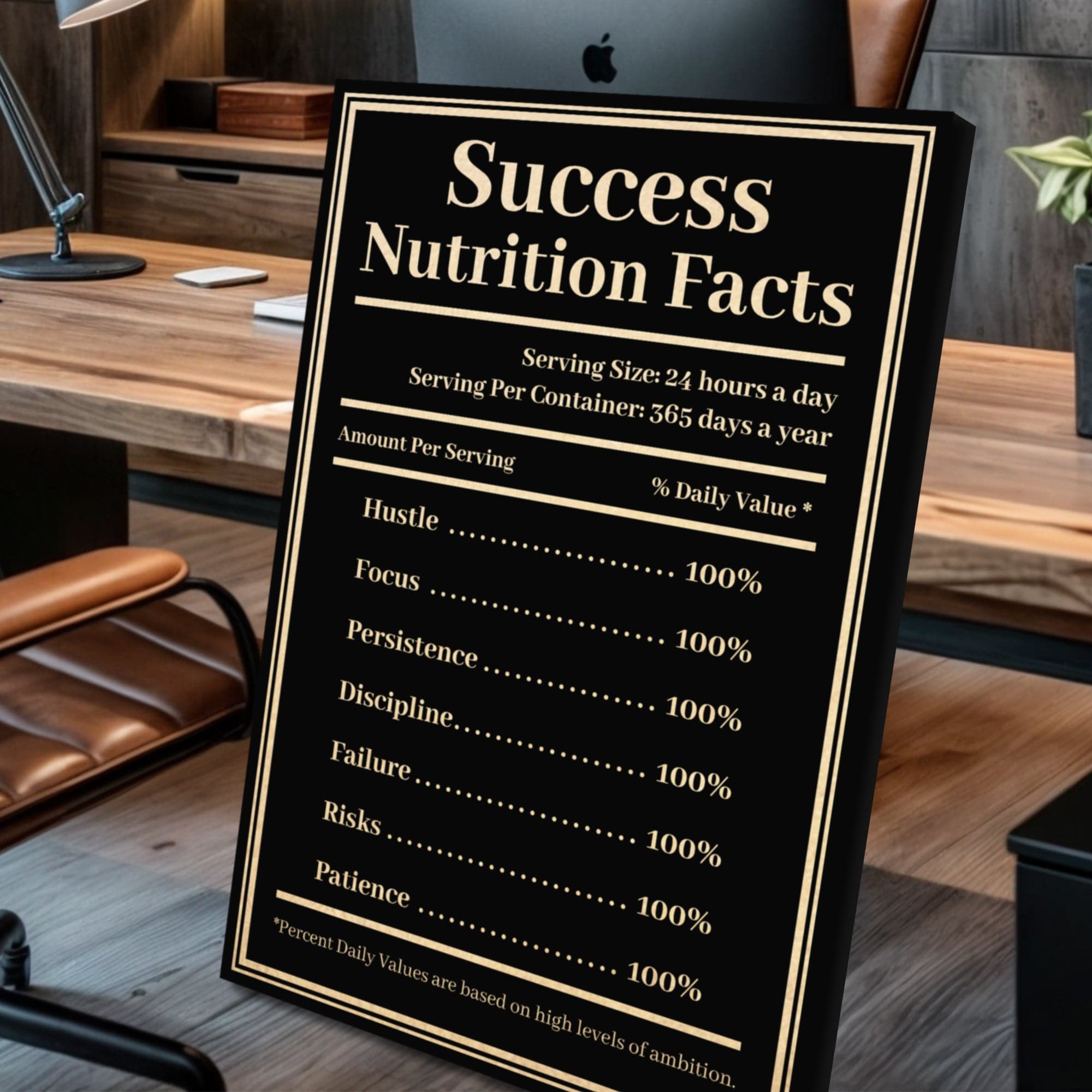 Tailored Canvases Canvas Ingredients For Success Motivational Wall Sign