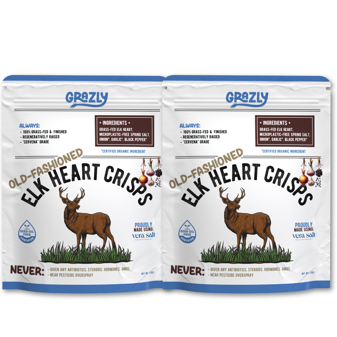 Elk Heart Crisps - 100% Grass-Fed/Finished - My American Goods