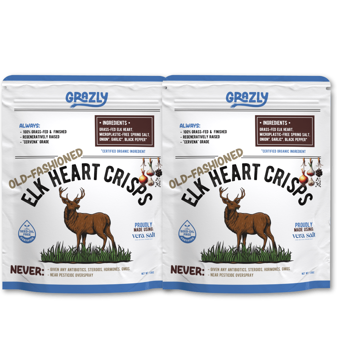 Elk Heart Crisps - 100% Grass-Fed/Finished - My American Goods